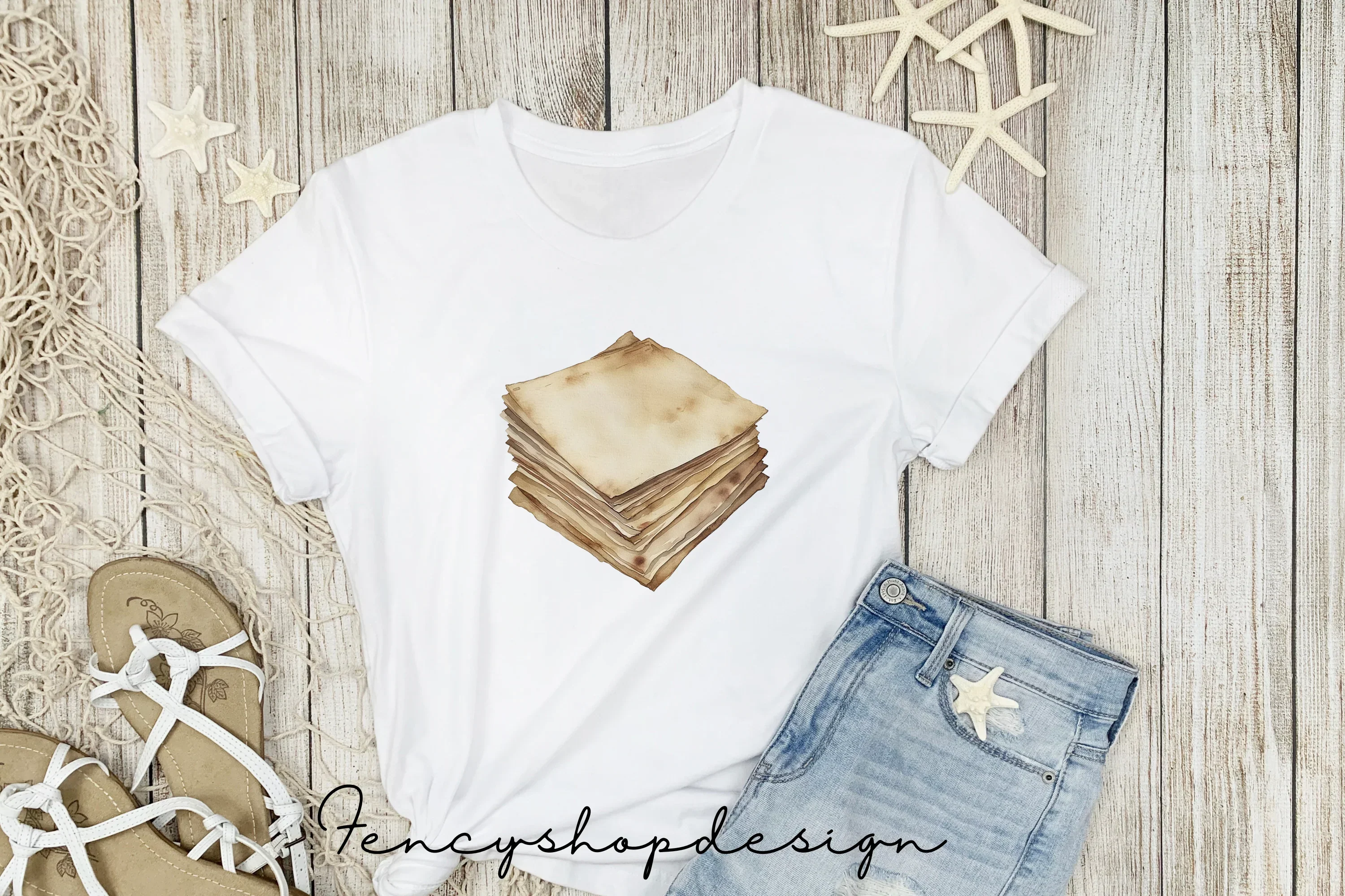 Vintage Aged Stacks Old Book Clipart Bundle - Image 5