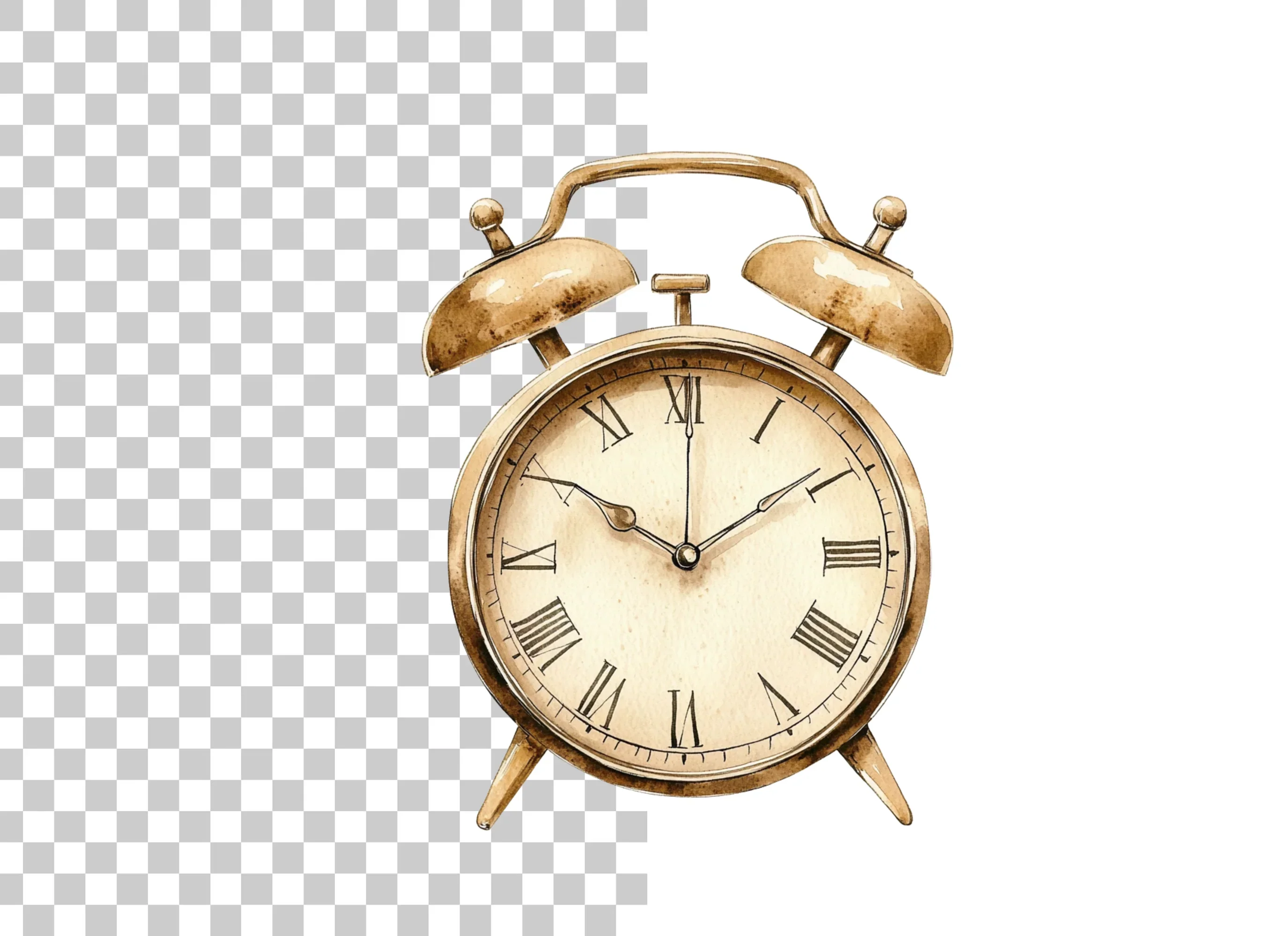 Vintage Alarm Clock Clipart Bundle - Image 2