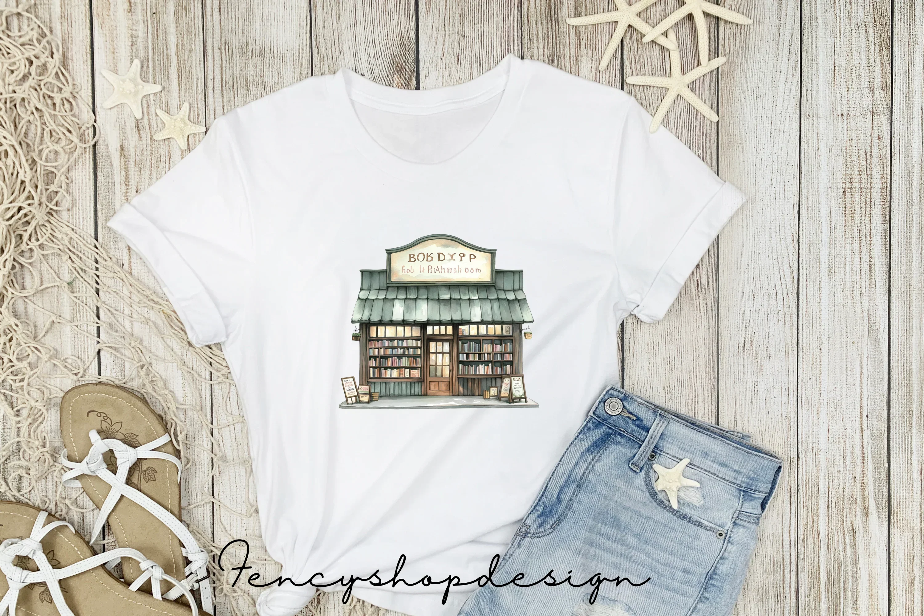 Vintage Bookshop Clipart Bundle - Image 5