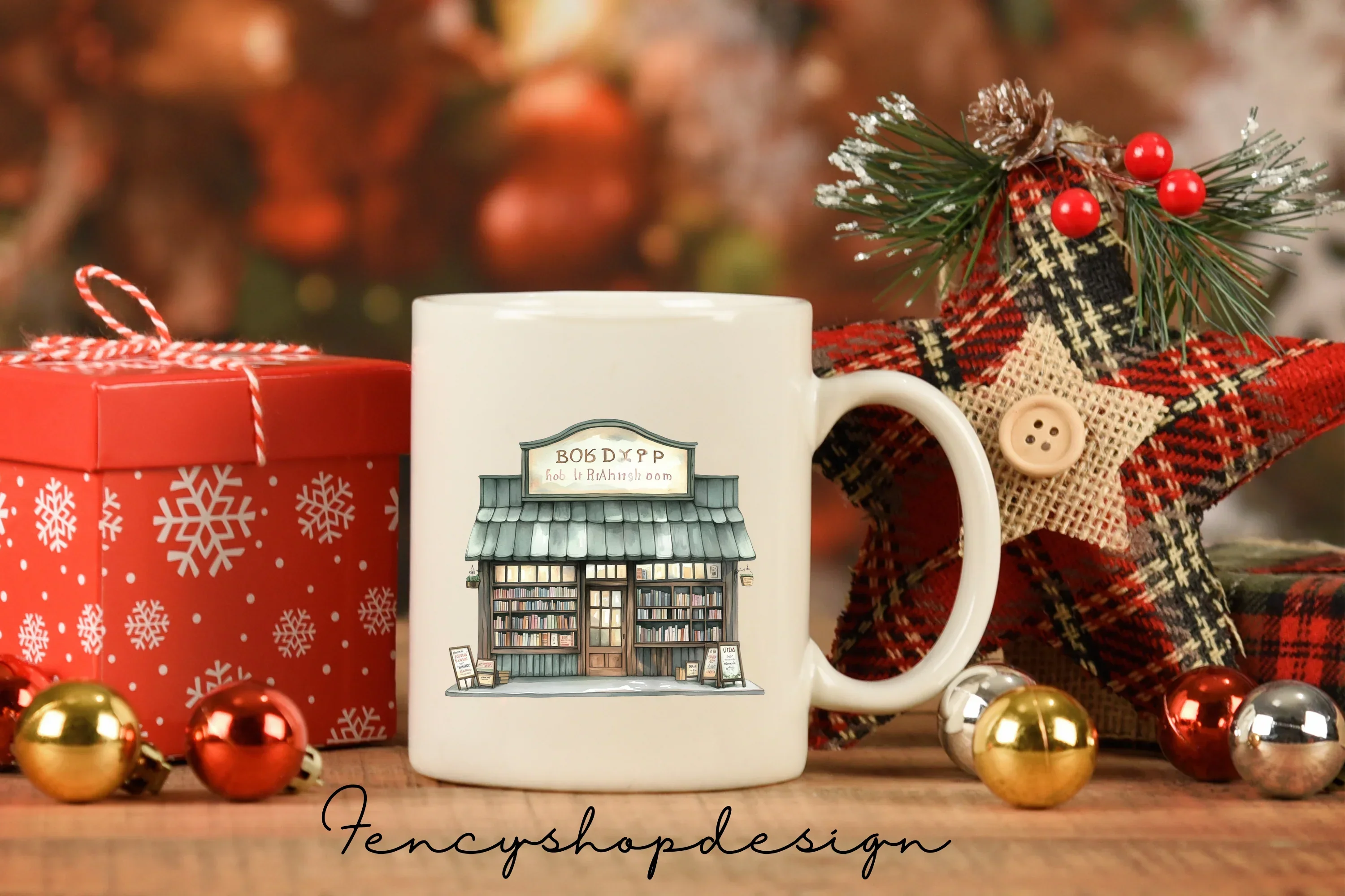 Vintage Bookshop Clipart Bundle - Image 7