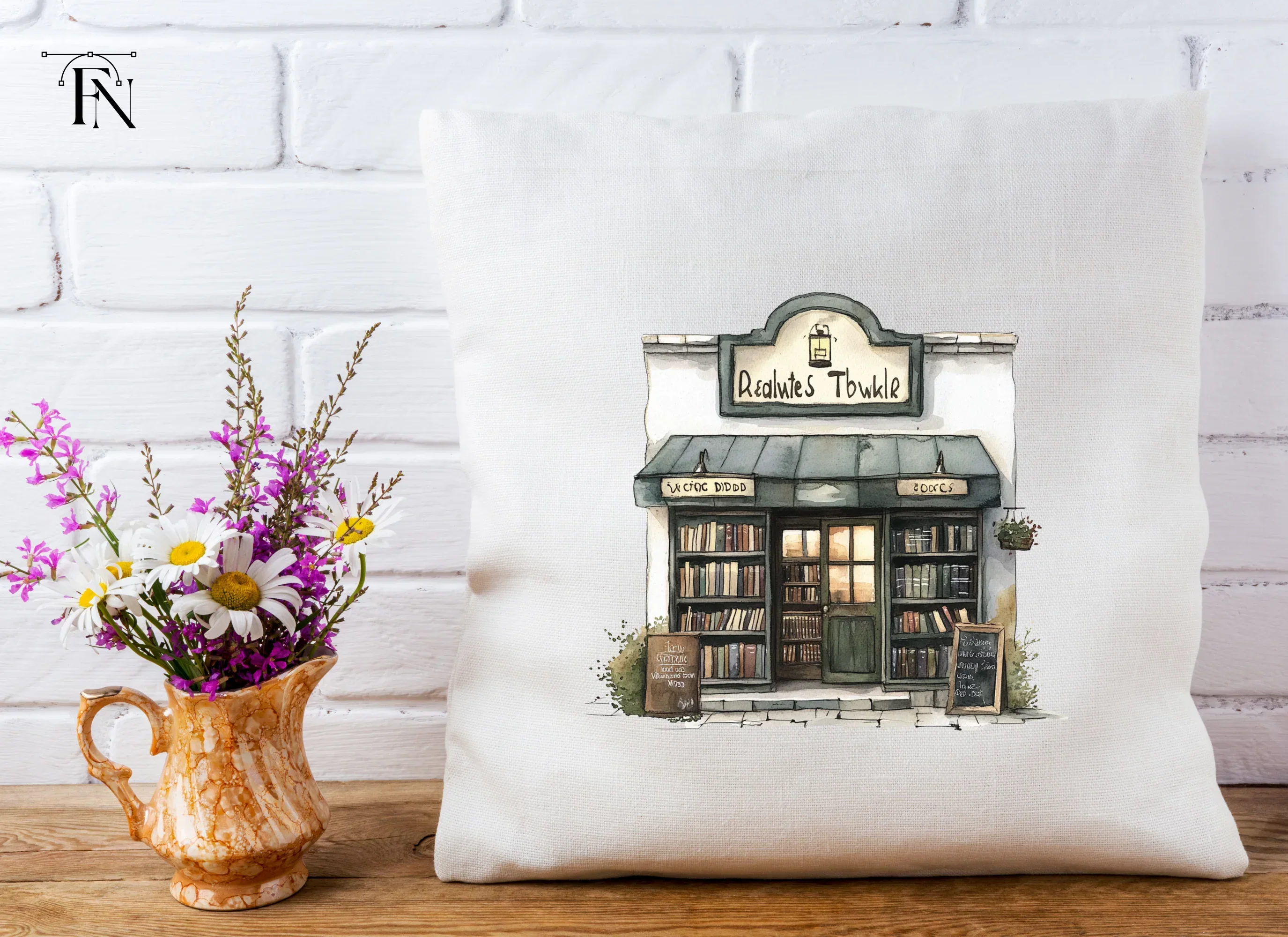 Vintage Bookshop Fronts Clipart Bundle - Image 4