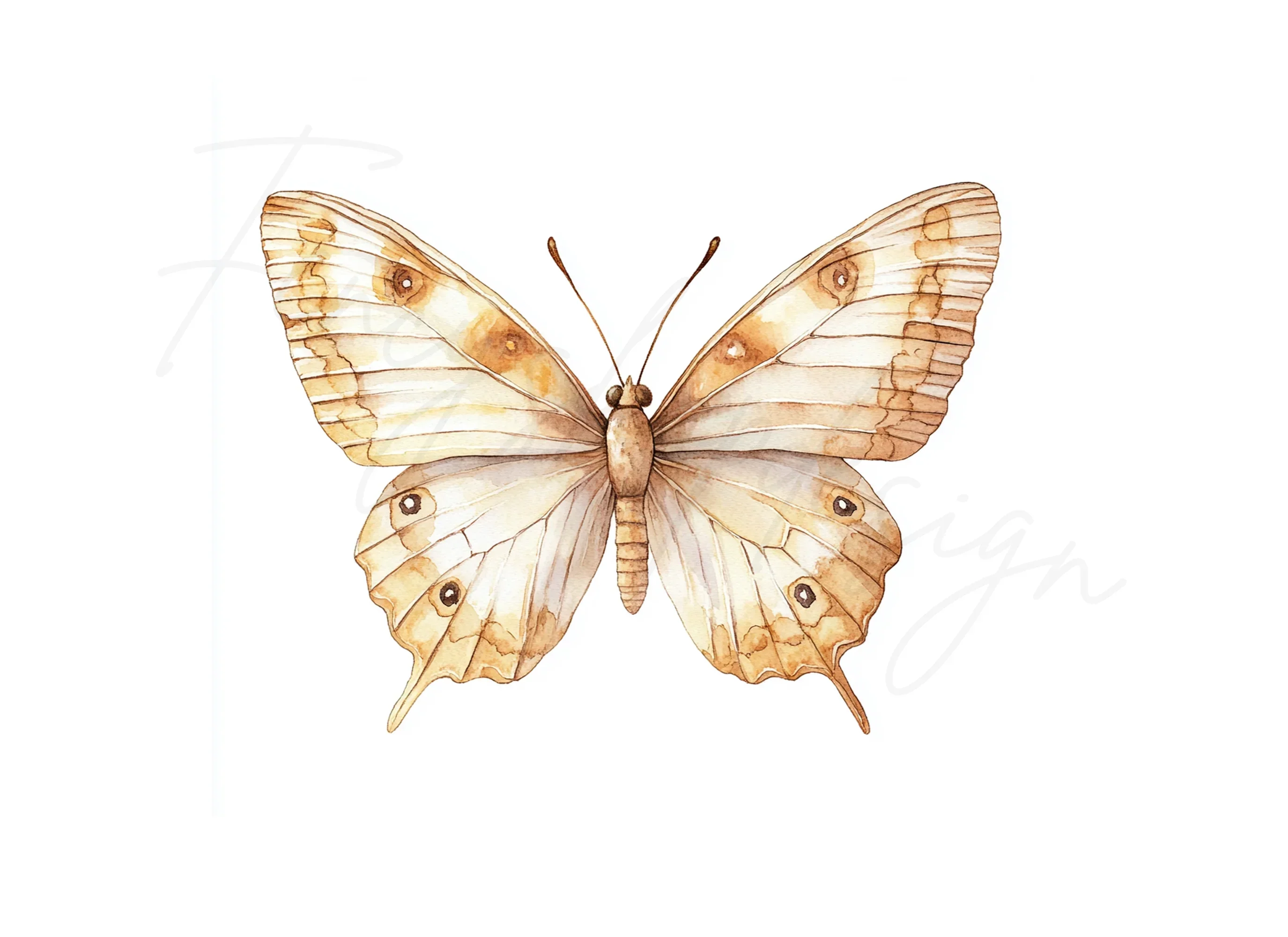 Vintage Brown Butterfly Clipart Bundle - Image 2