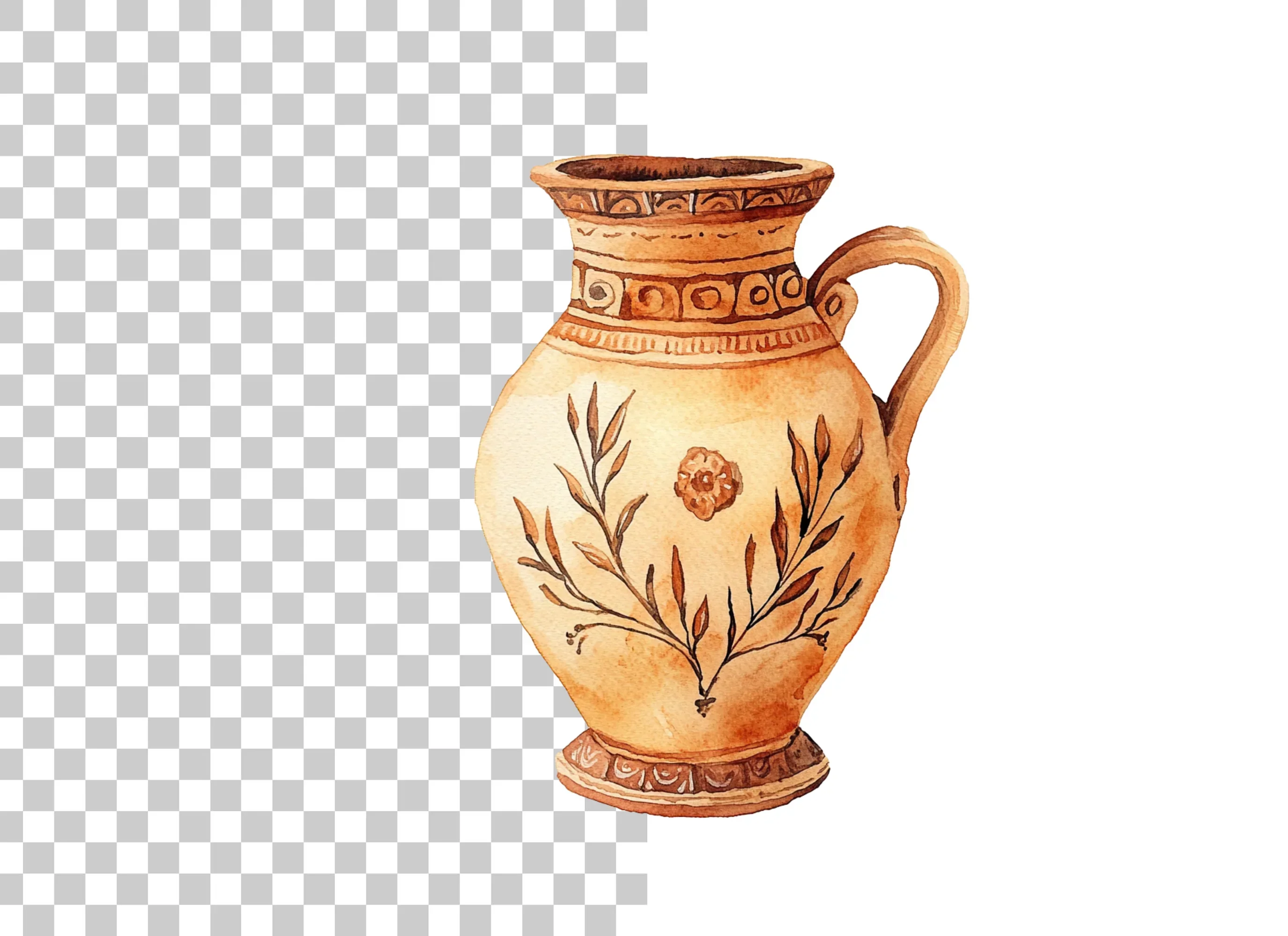 Vintage Ceramic Pitcher Clipart Bundle - Image 2