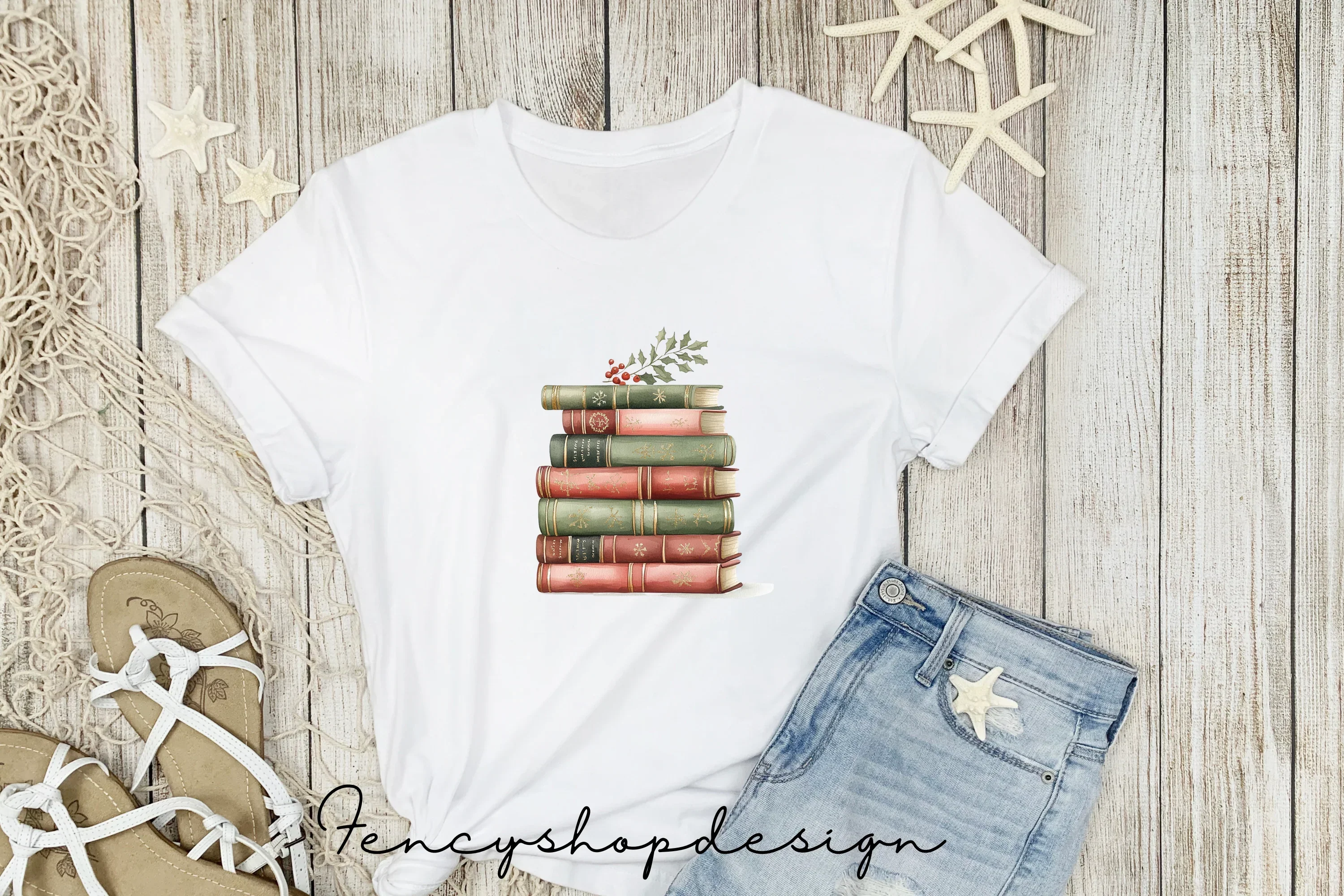 Vintage Christmas Books Clipart Bundle - Image 4