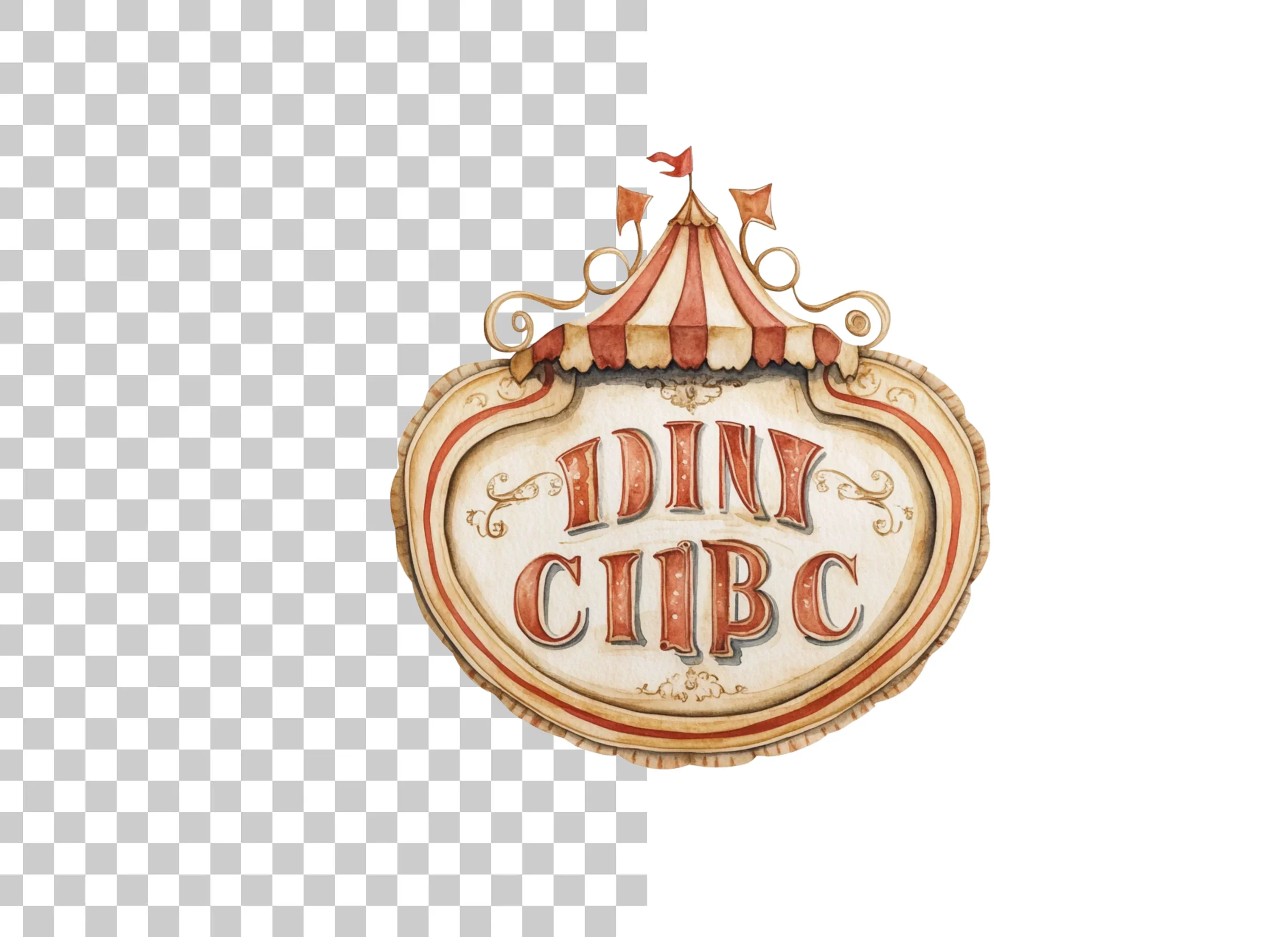 Vintage Circus Signboard Clipart Bundle - Image 2