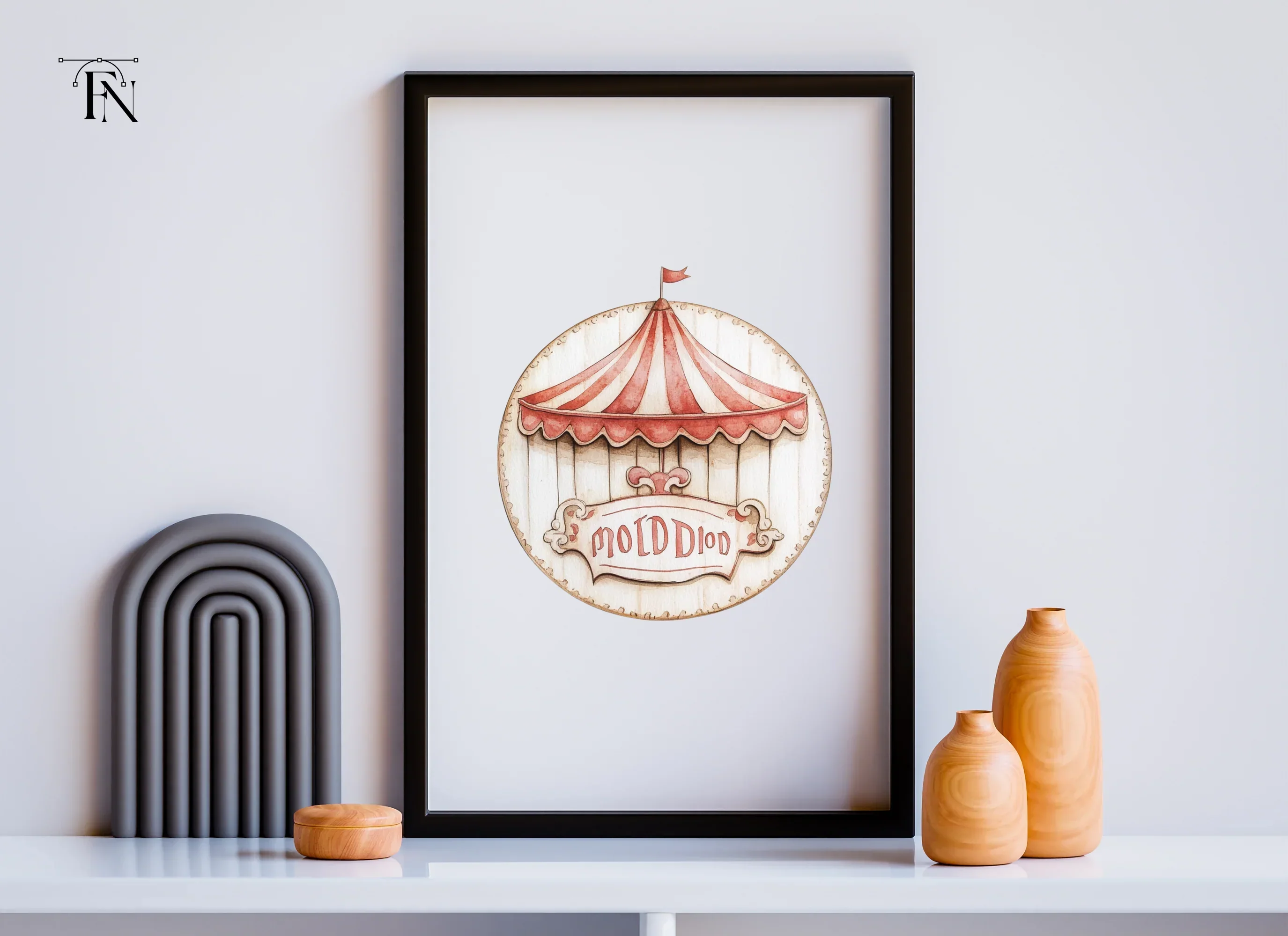 Vintage Circus Tent Clipart Bundle - Image 6