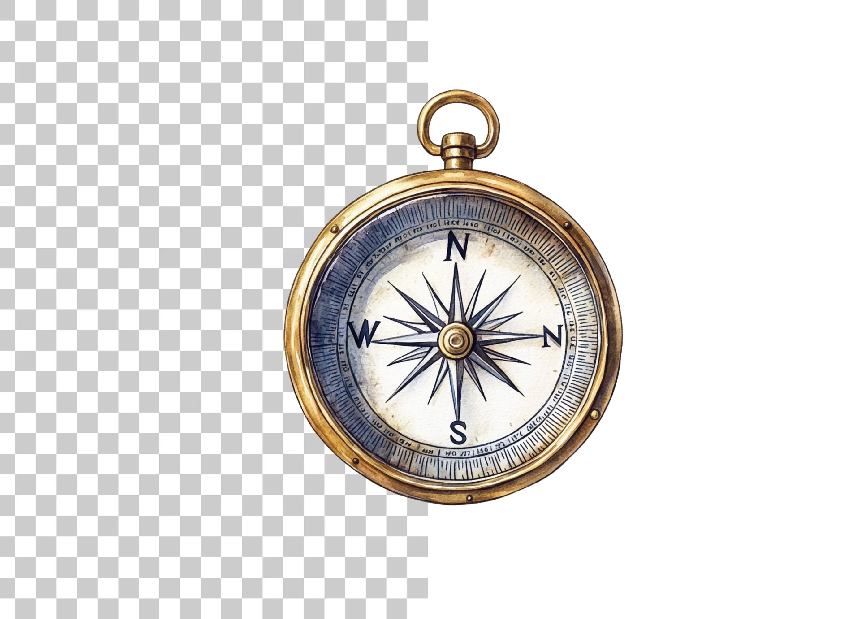 Vintage Compass Clipart Bundle - Image 2