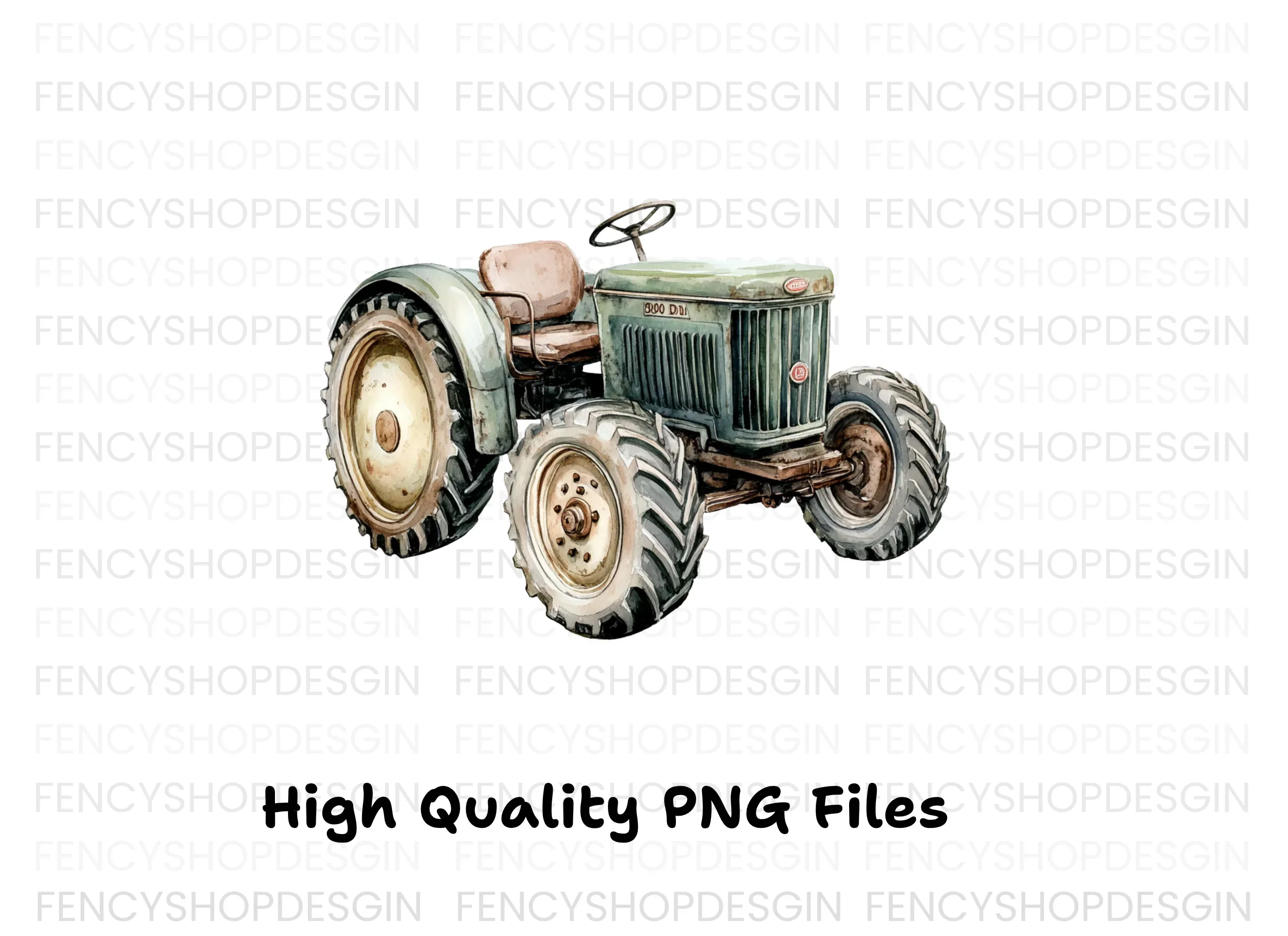 Vintage Farm Tractor Clipart Bundle - Image 2