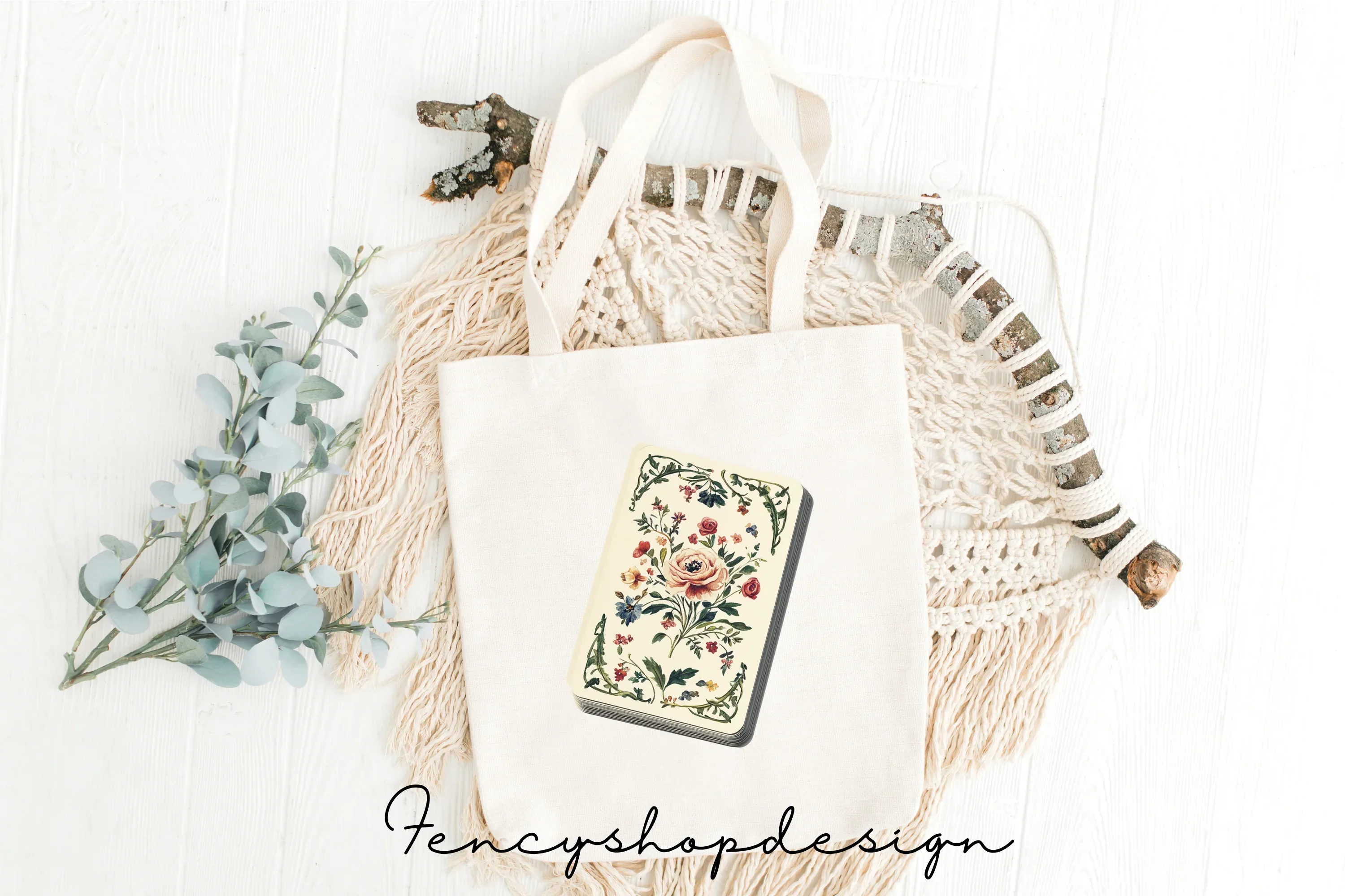 Vintage Floral Playing Cards Clipart Bundle - Image 8