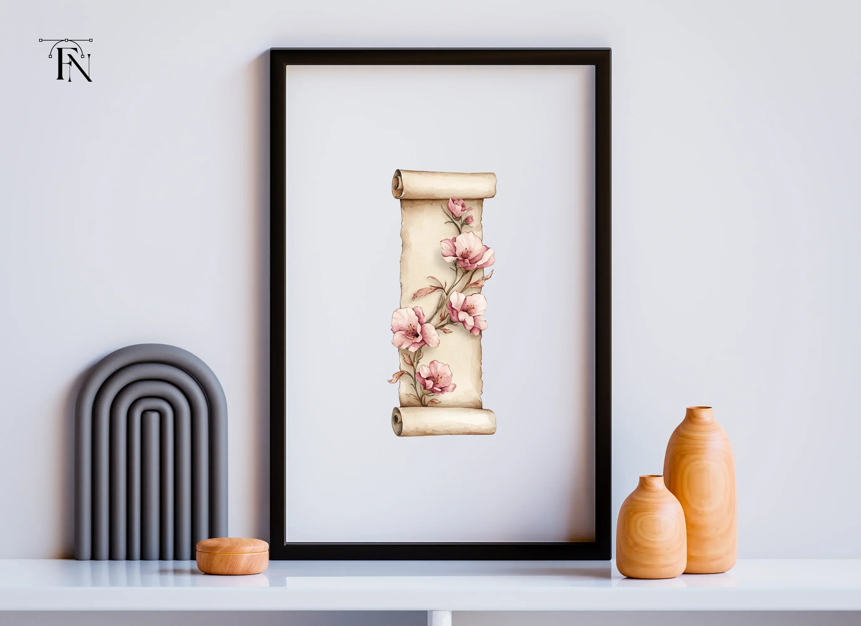 Vintage Floral Scroll Clipart Bundle - Image 6