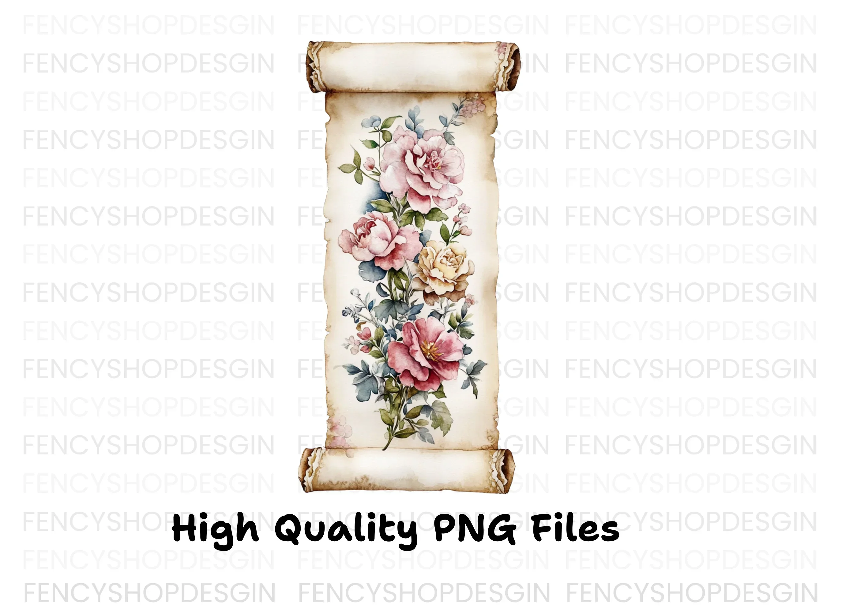 Vintage Floral Scroll Clipart Bundle - Image 2