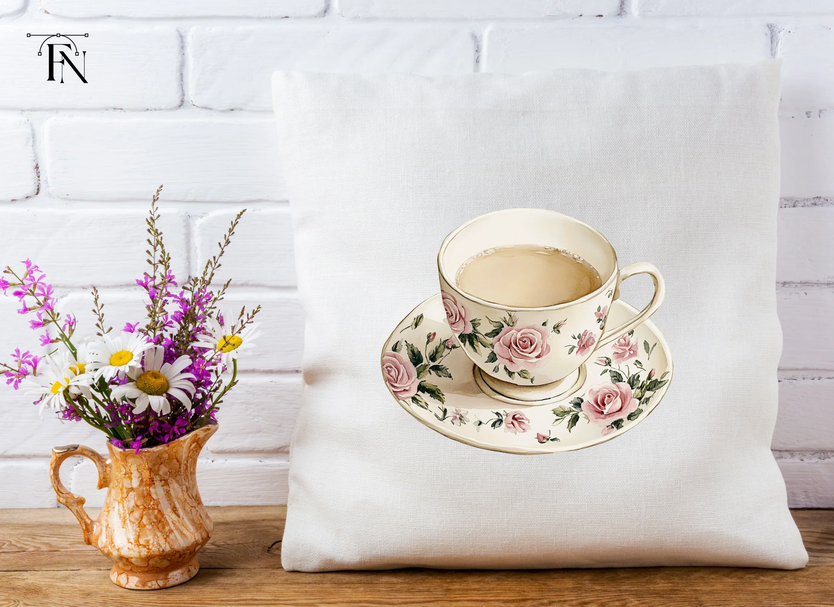 Vintage Floral Teacups Clipart Bundle - Image 5