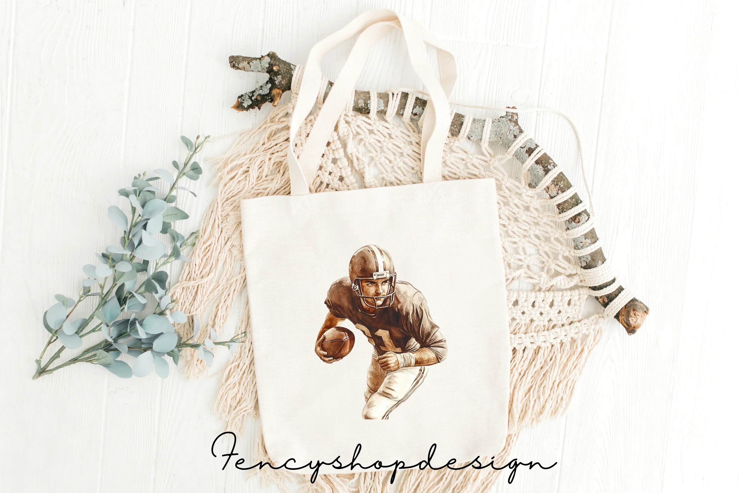 Vintage Football Player Clipart Bundle - Image 8