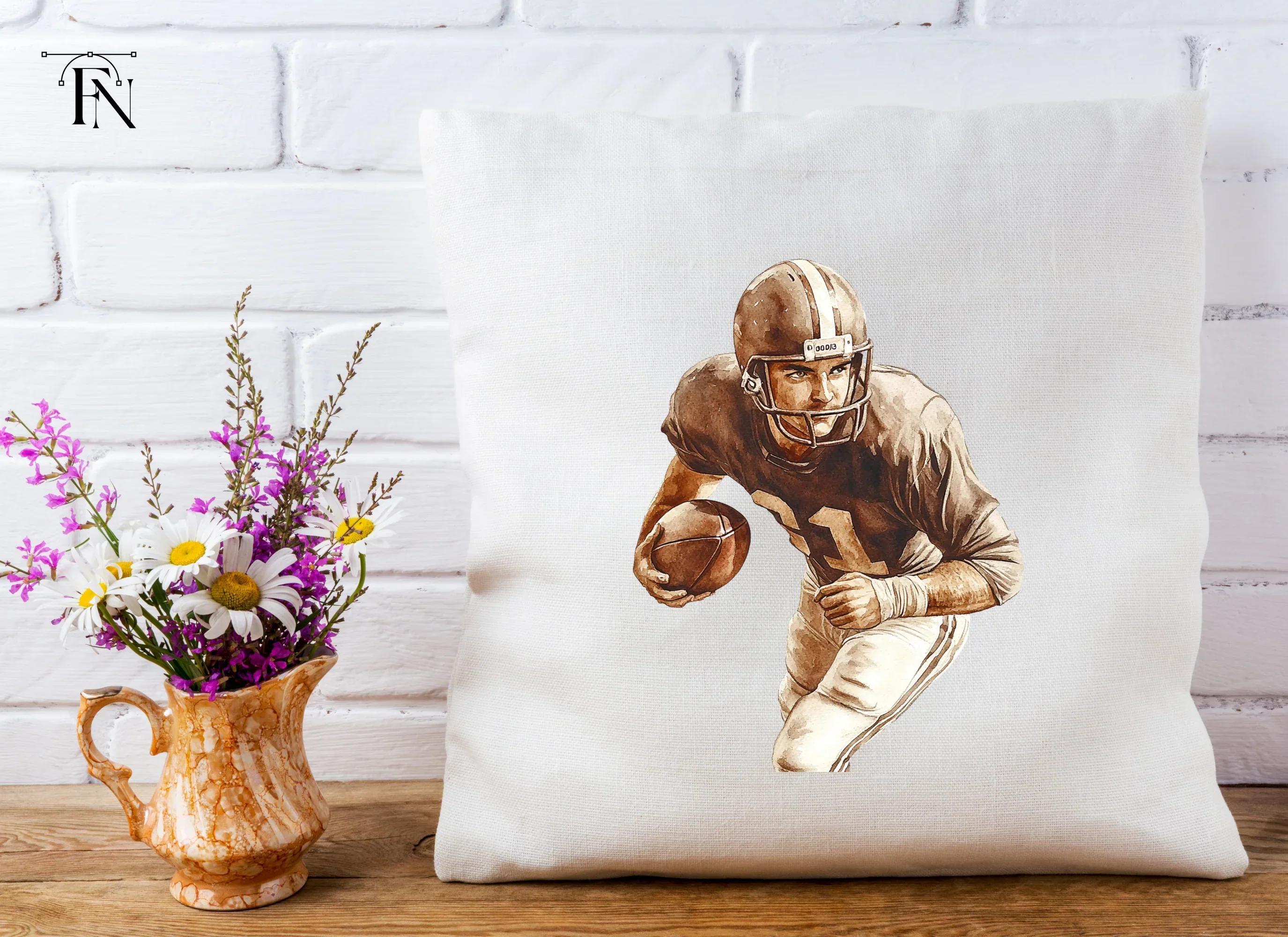 Vintage Football Player Clipart Bundle - Image 5