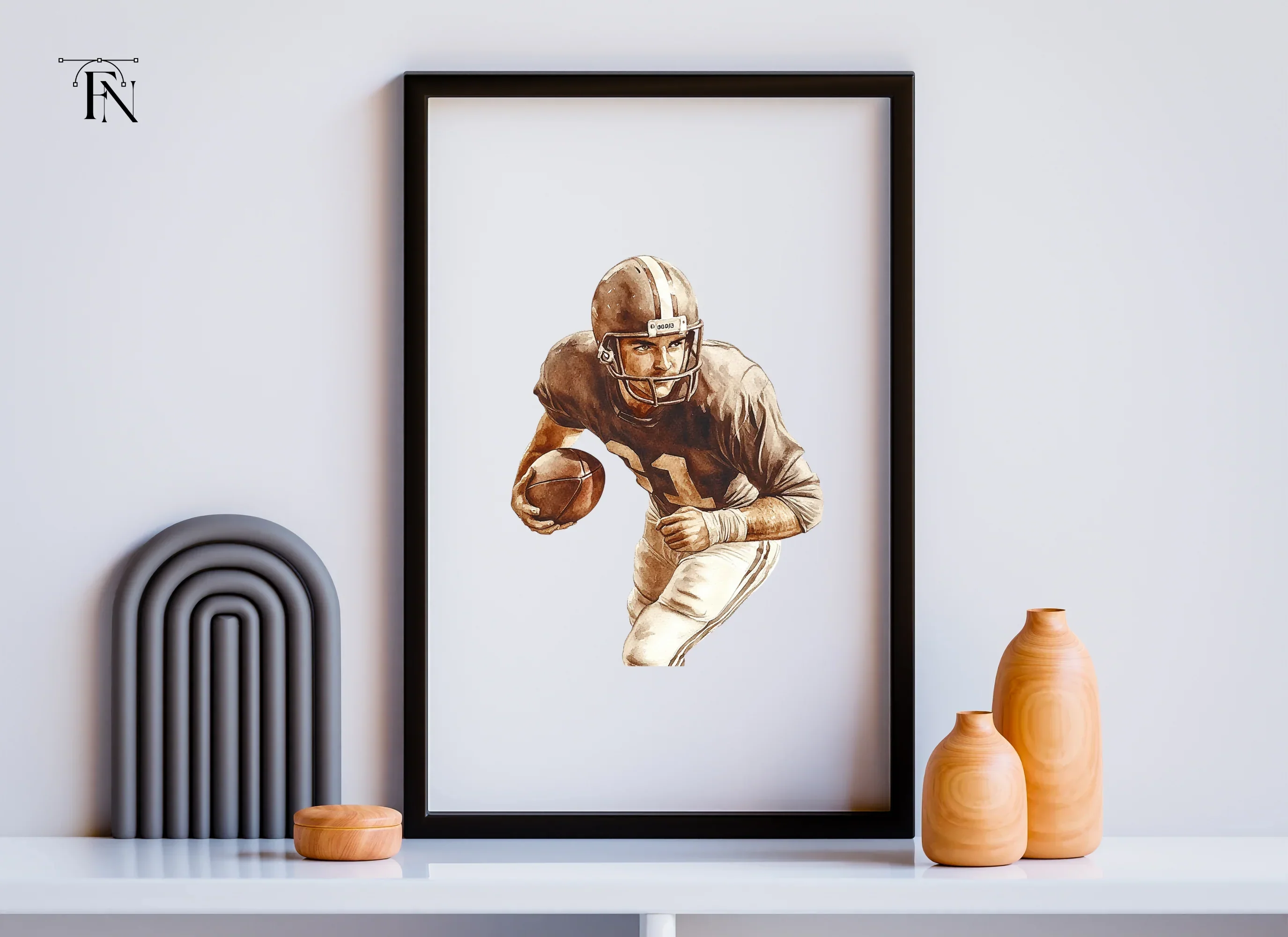 Vintage Football Player Clipart Bundle - Image 6