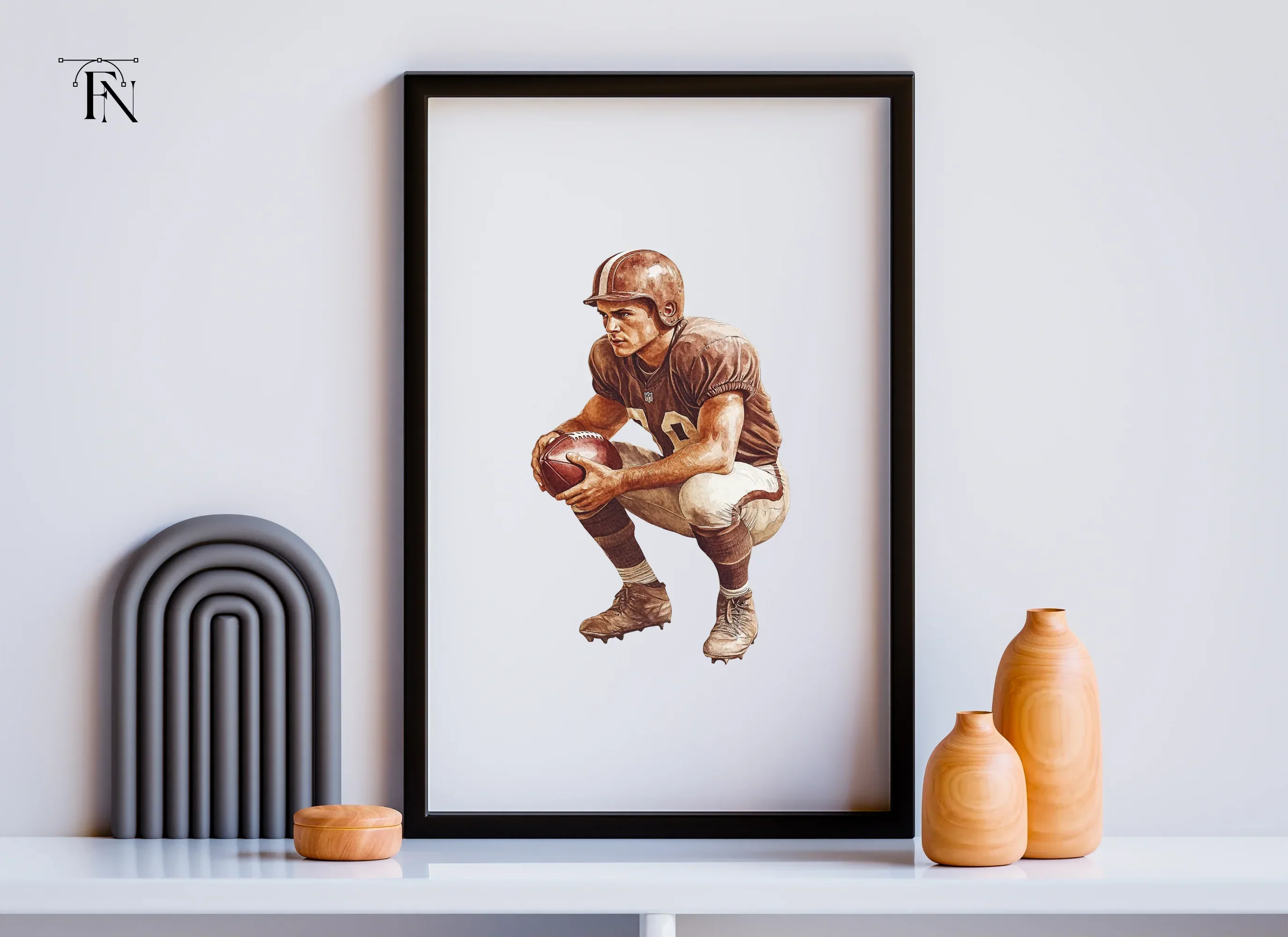 Vintage Football Players Clipart Bundle - Image 6
