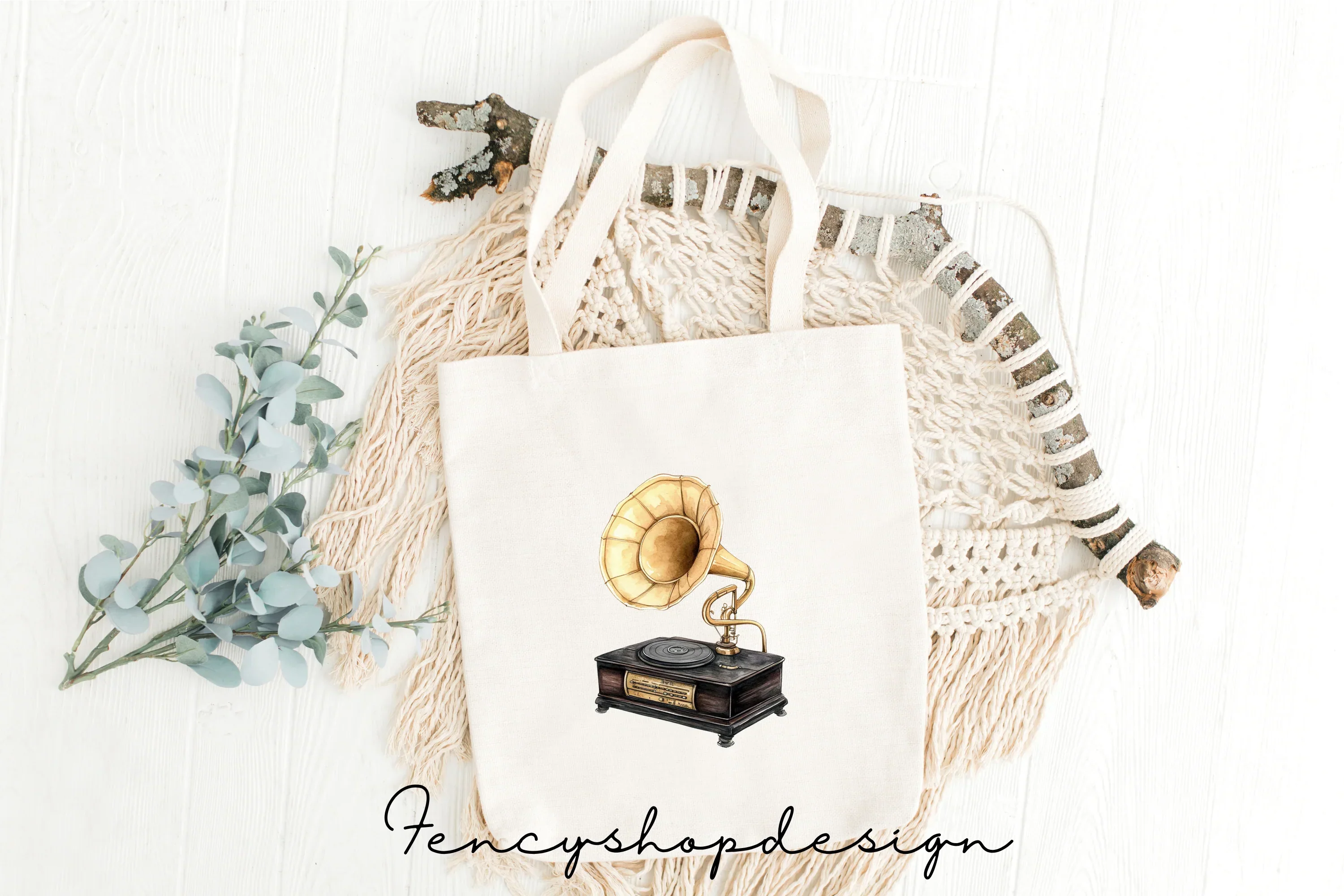 Vintage Gramophone Clipart Bundle - Image 8
