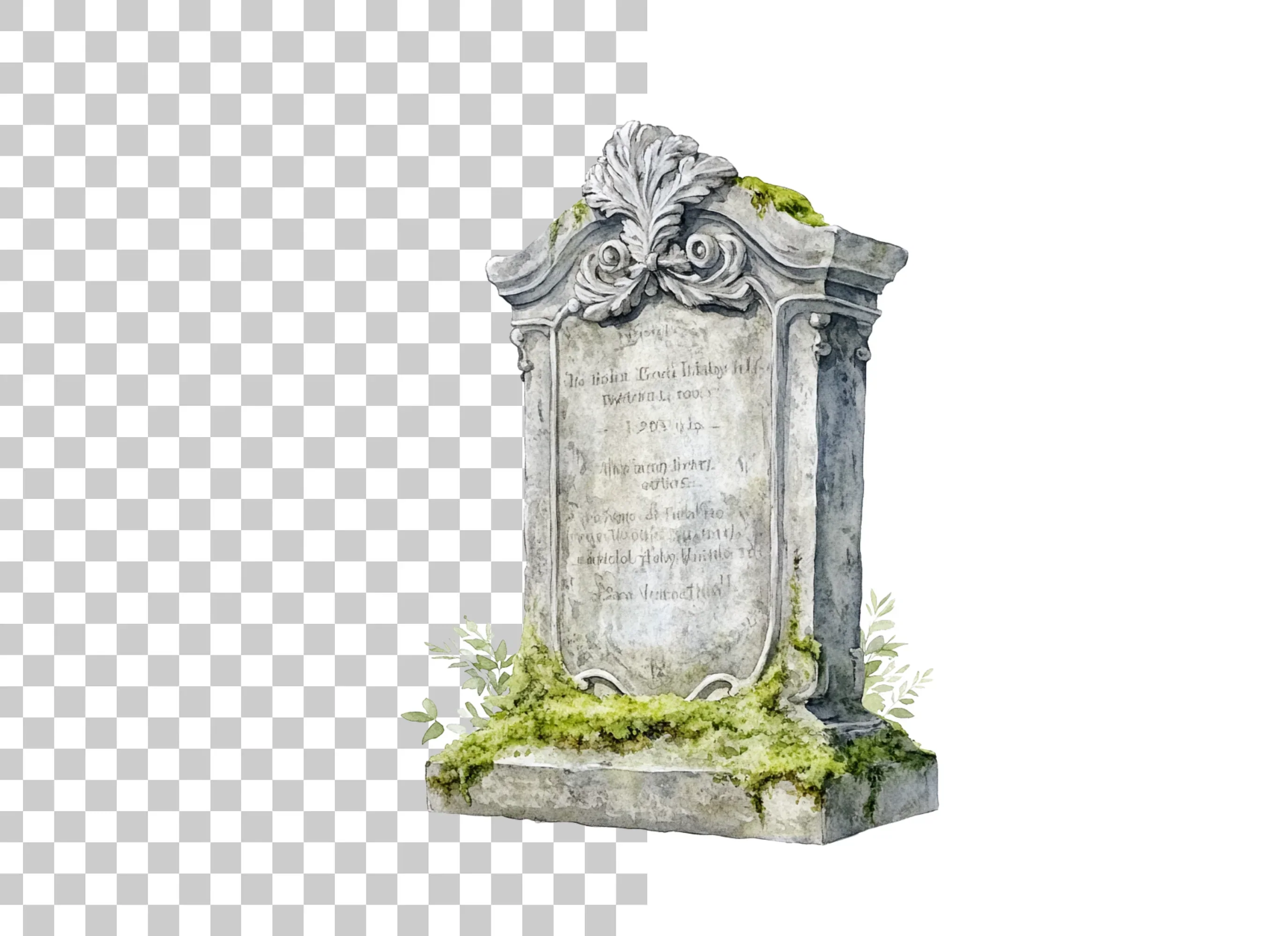 Vintage Gravestones Clipart Bundle - Image 2