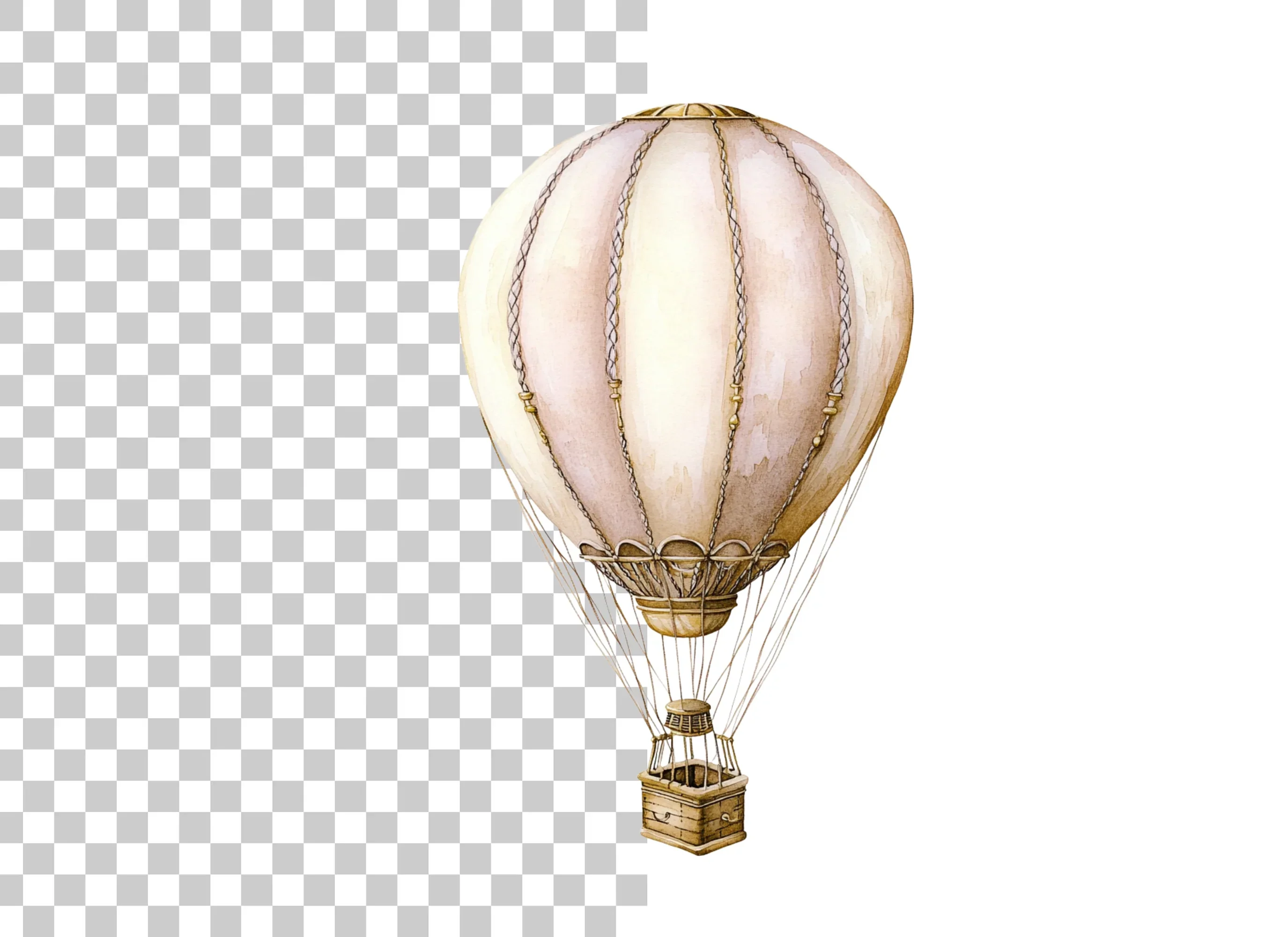 Vintage Hot Air Balloon Clipart Bundle - Image 2
