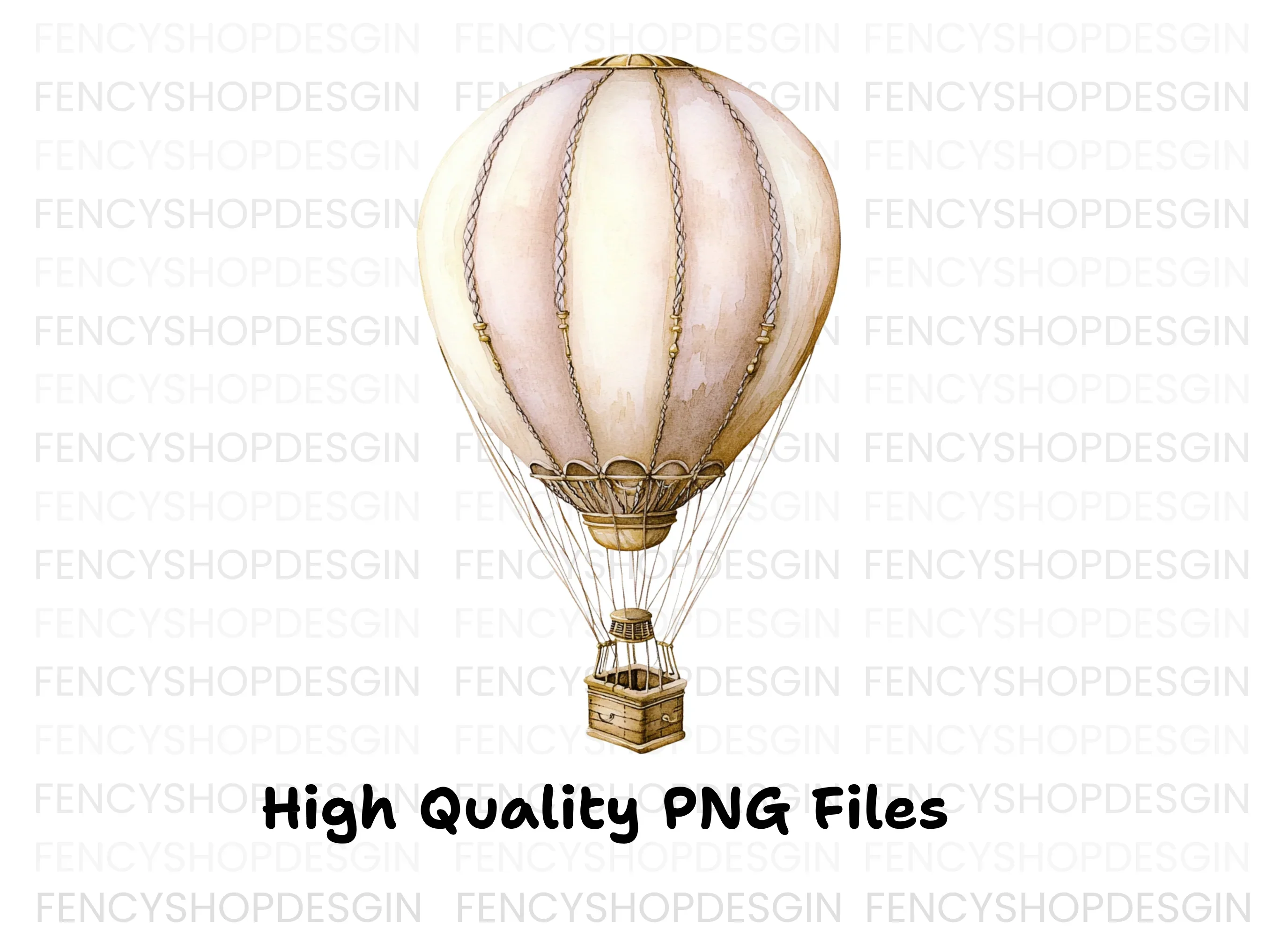 Vintage Hot Air Balloon Clipart Bundle - Image 3