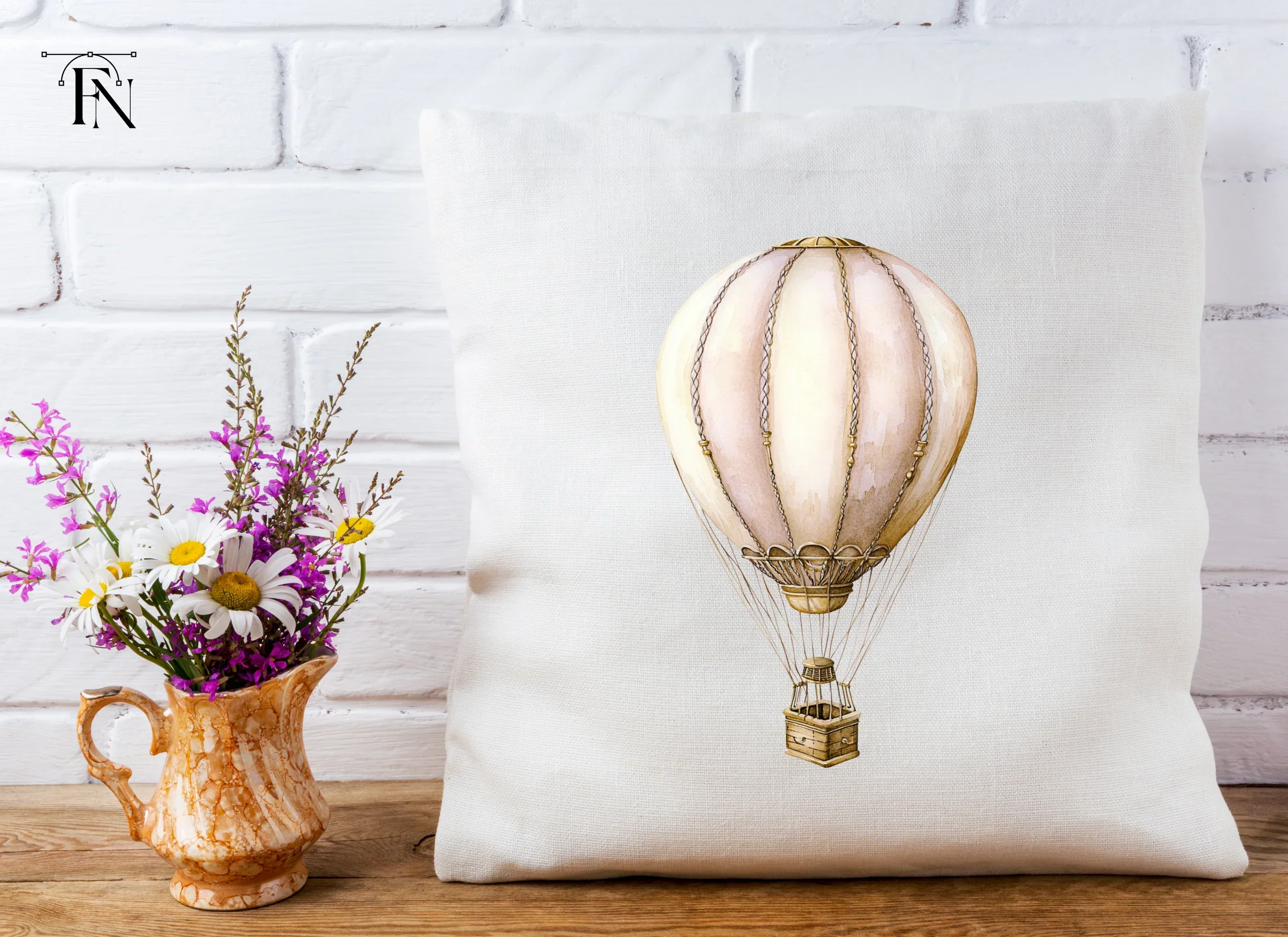 Vintage Hot Air Balloon Clipart Bundle - Image 5