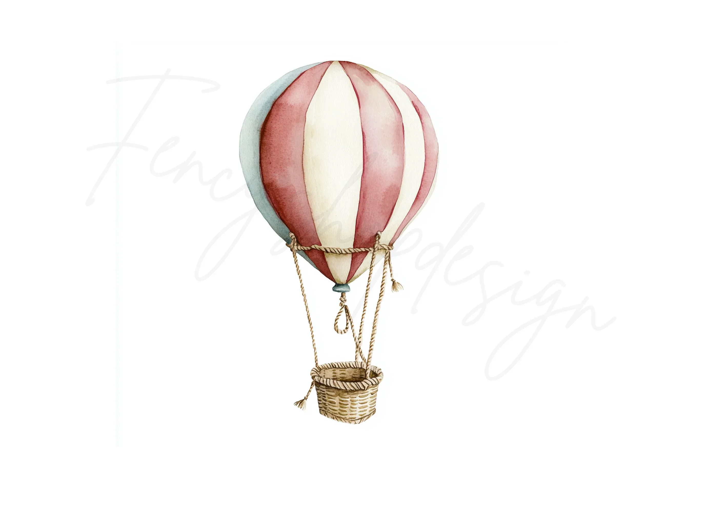 Vintage Hot Air Balloon Illustrations Clipart Bundle - Image 3