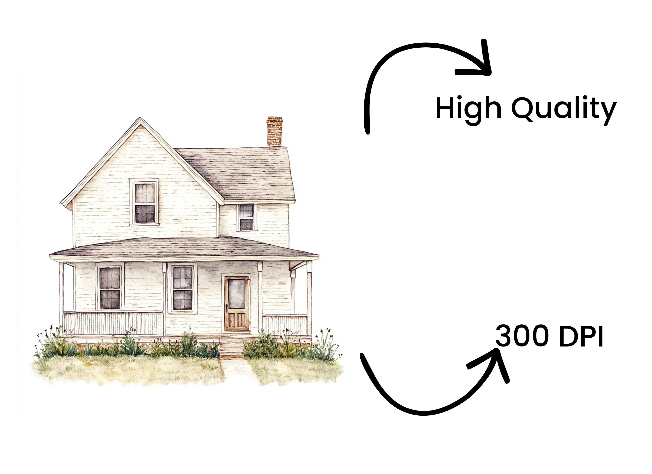 Vintage House Clipart Bundle - Image 4