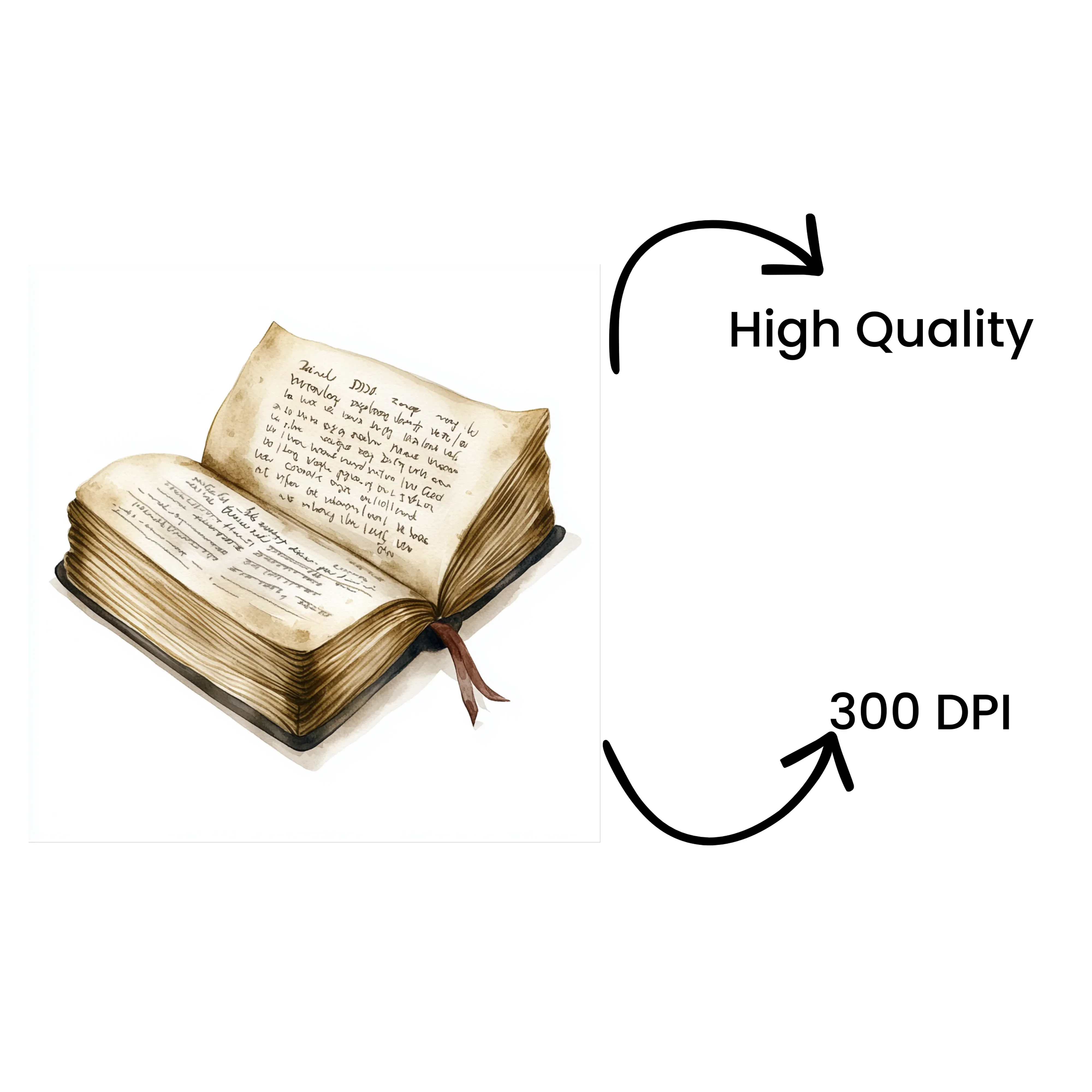Vintage Leather Scroll and Old Book Clipart Bundle - Image 4