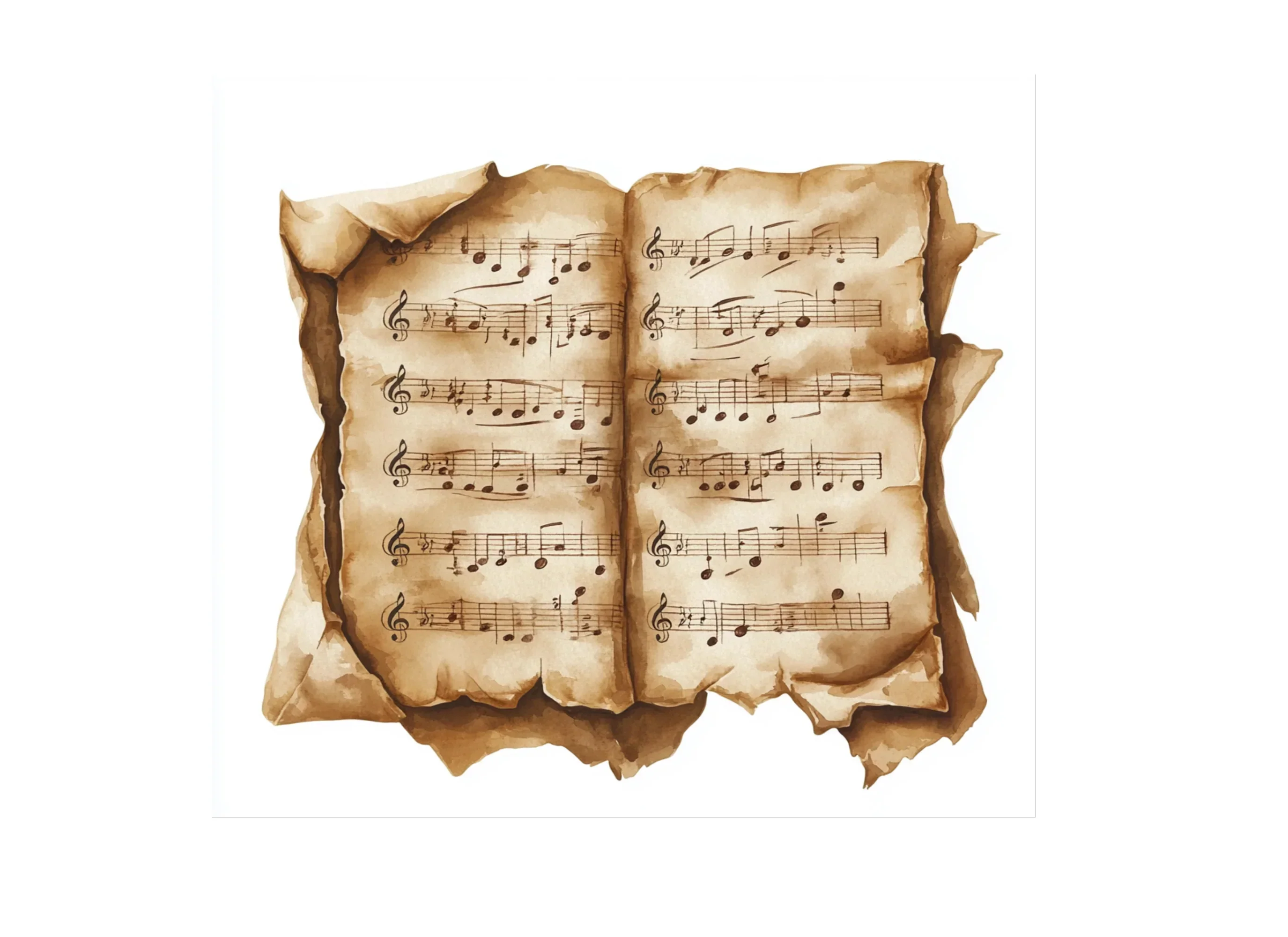 Vintage Music Sheets Clipart Bundle - Image 3