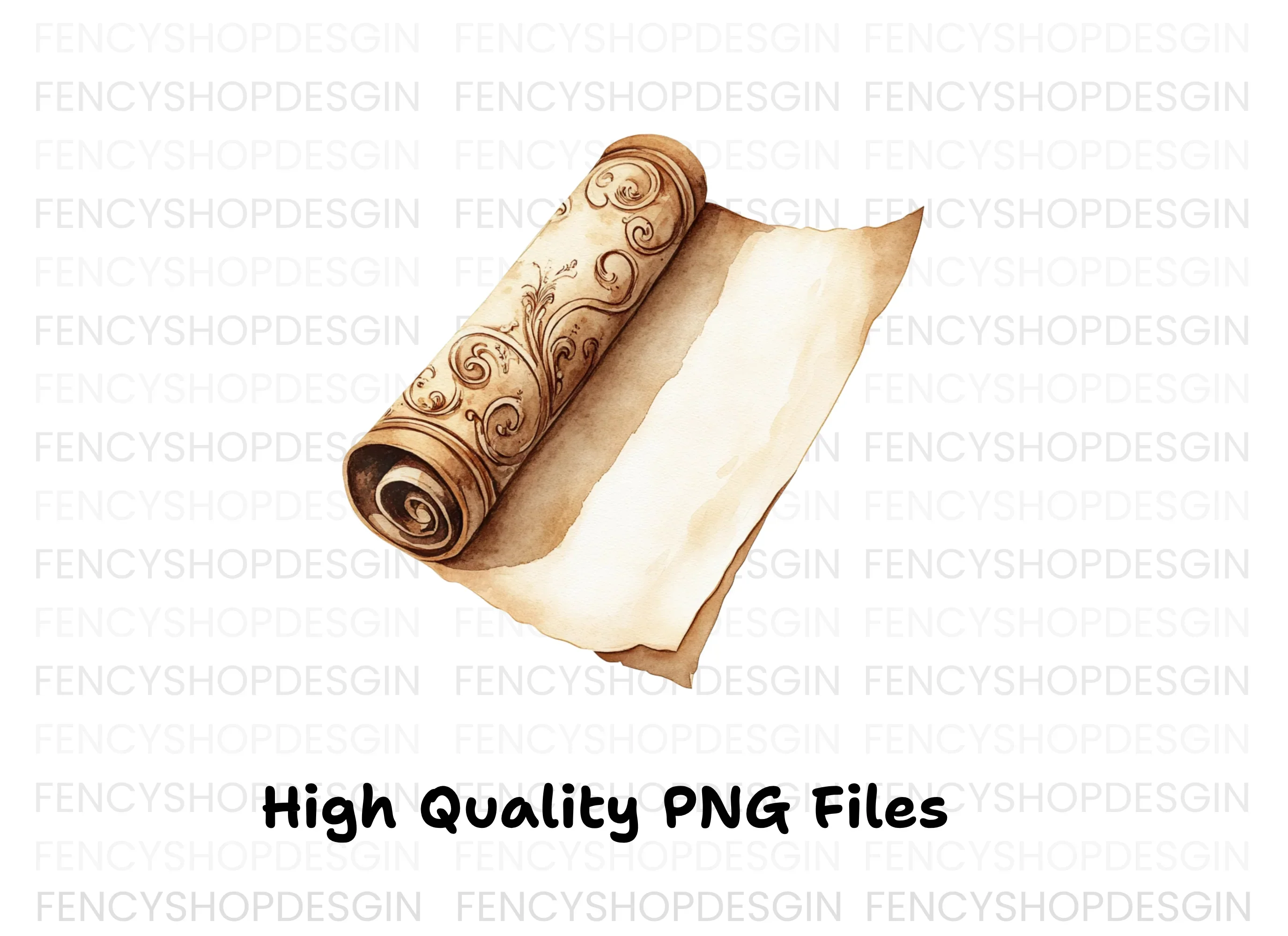 Vintage Old Scrolls Clipart Bundle - Image 2