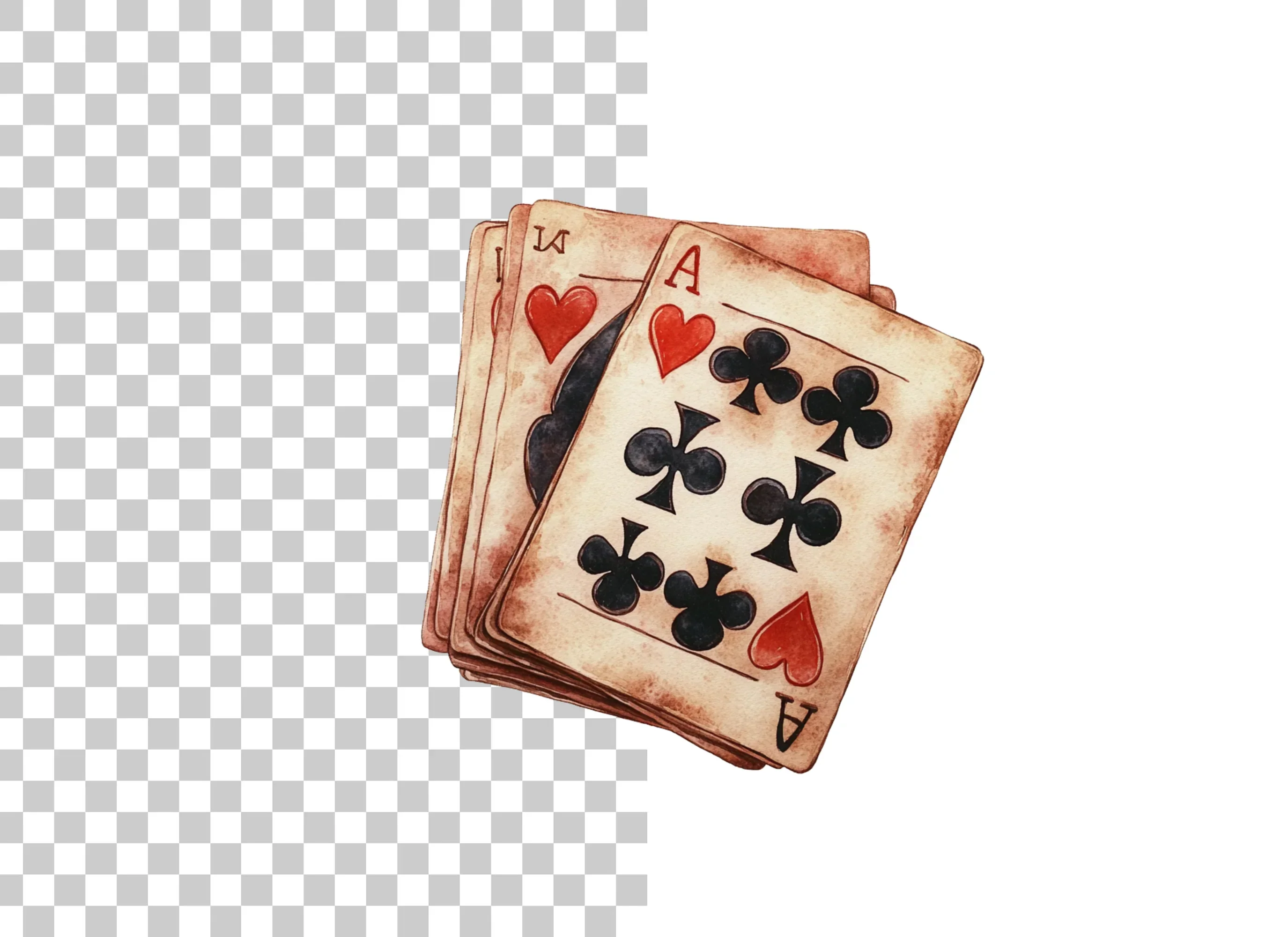 Vintage Playing Cards Clipart Bundle - Image 2