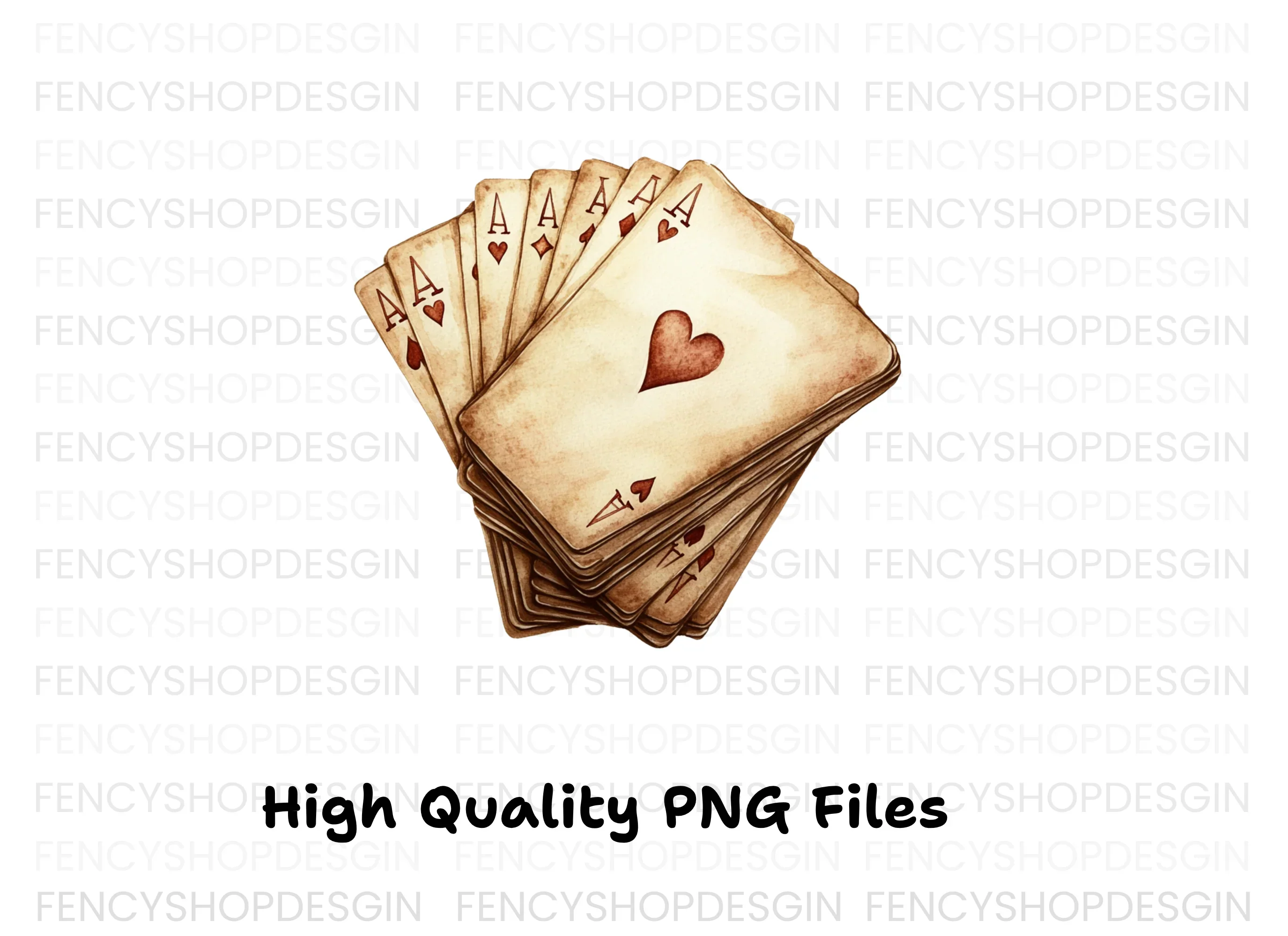 Vintage Playing Cards Clipart Bundle - Image 3