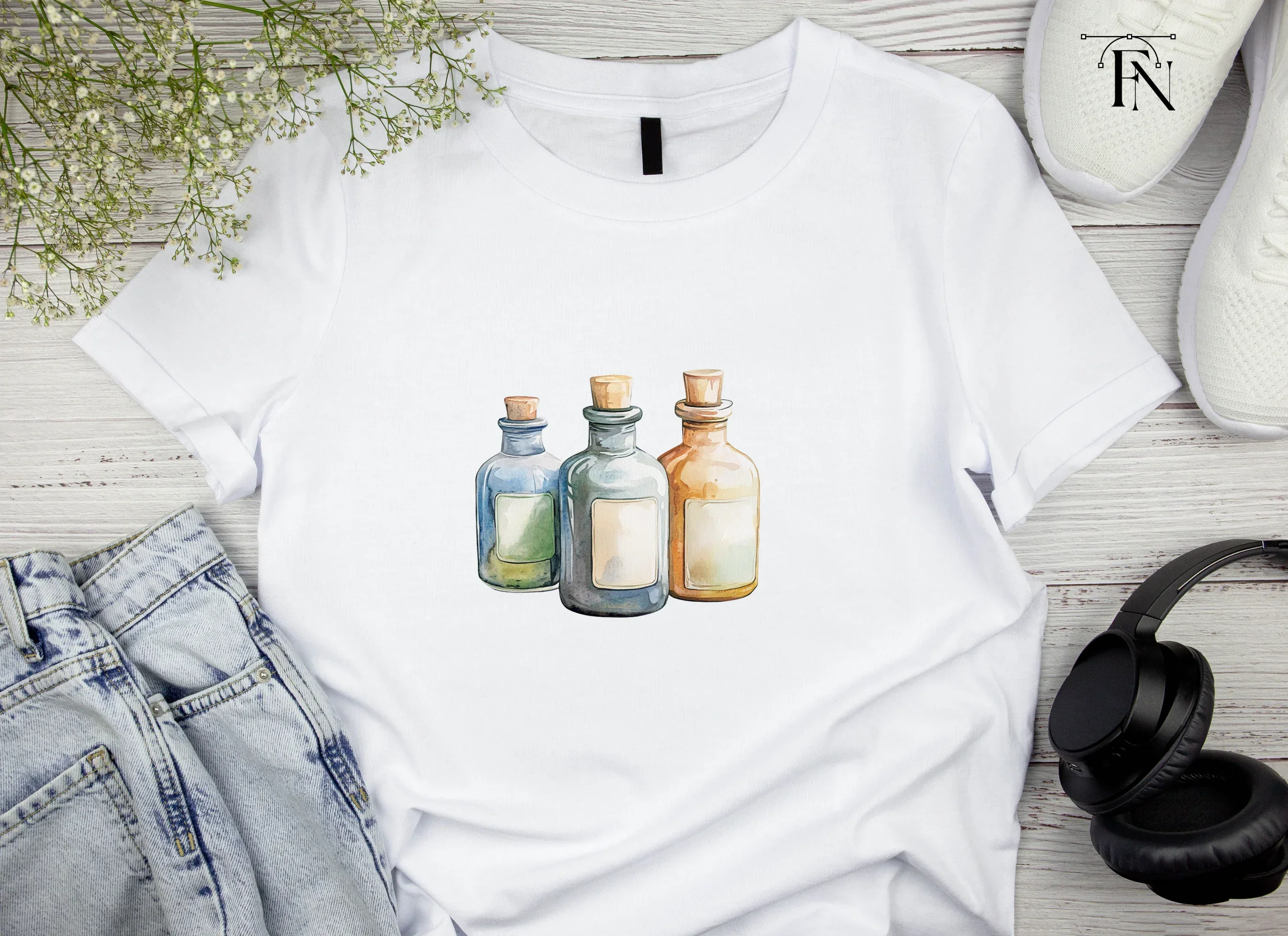 Vintage Potion Bottles Clipart Bundle - Image 3