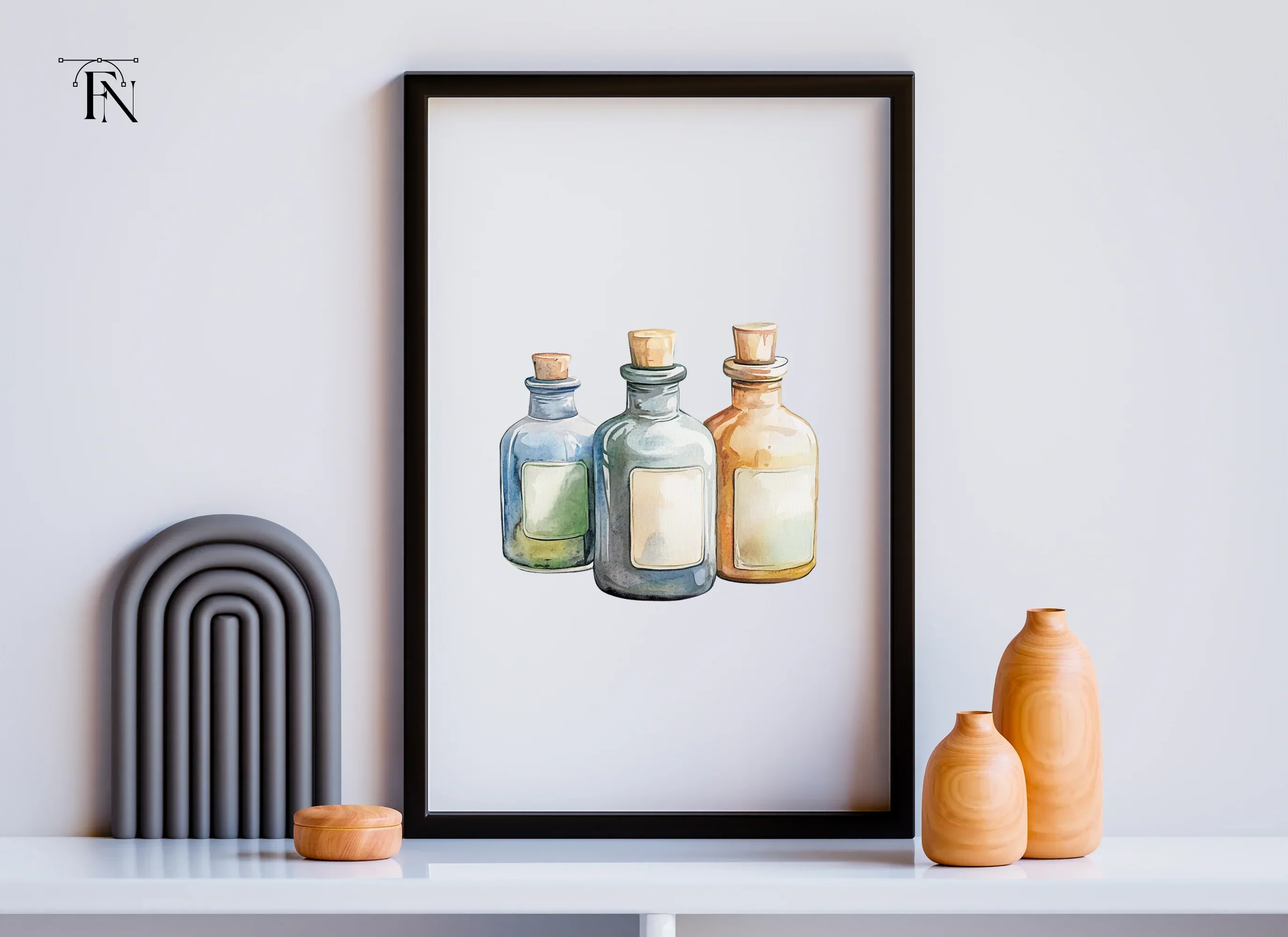 Vintage Potion Bottles Clipart Bundle - Image 5