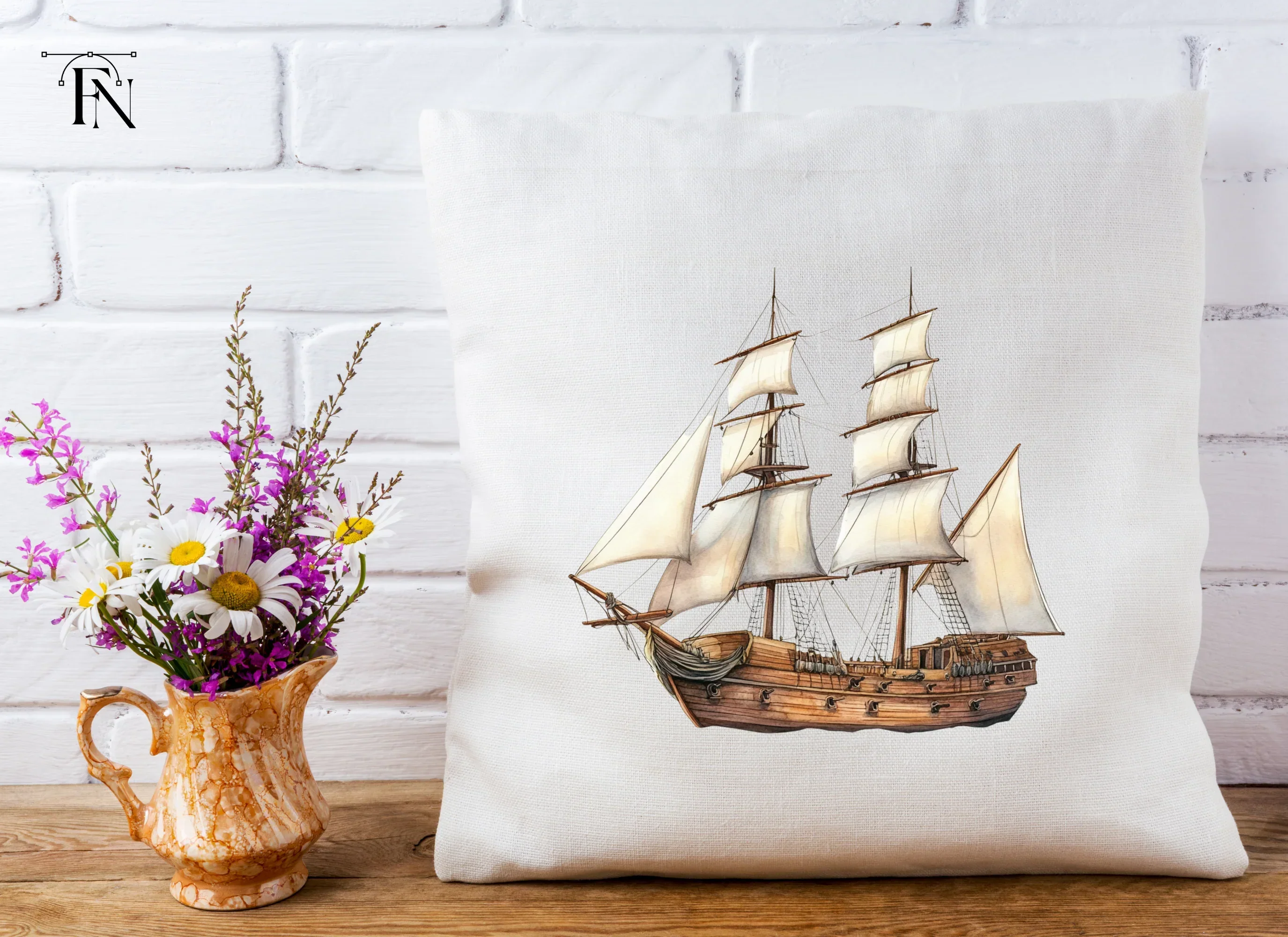 Vintage Sailing Ships Clipart Bundle - Image 5