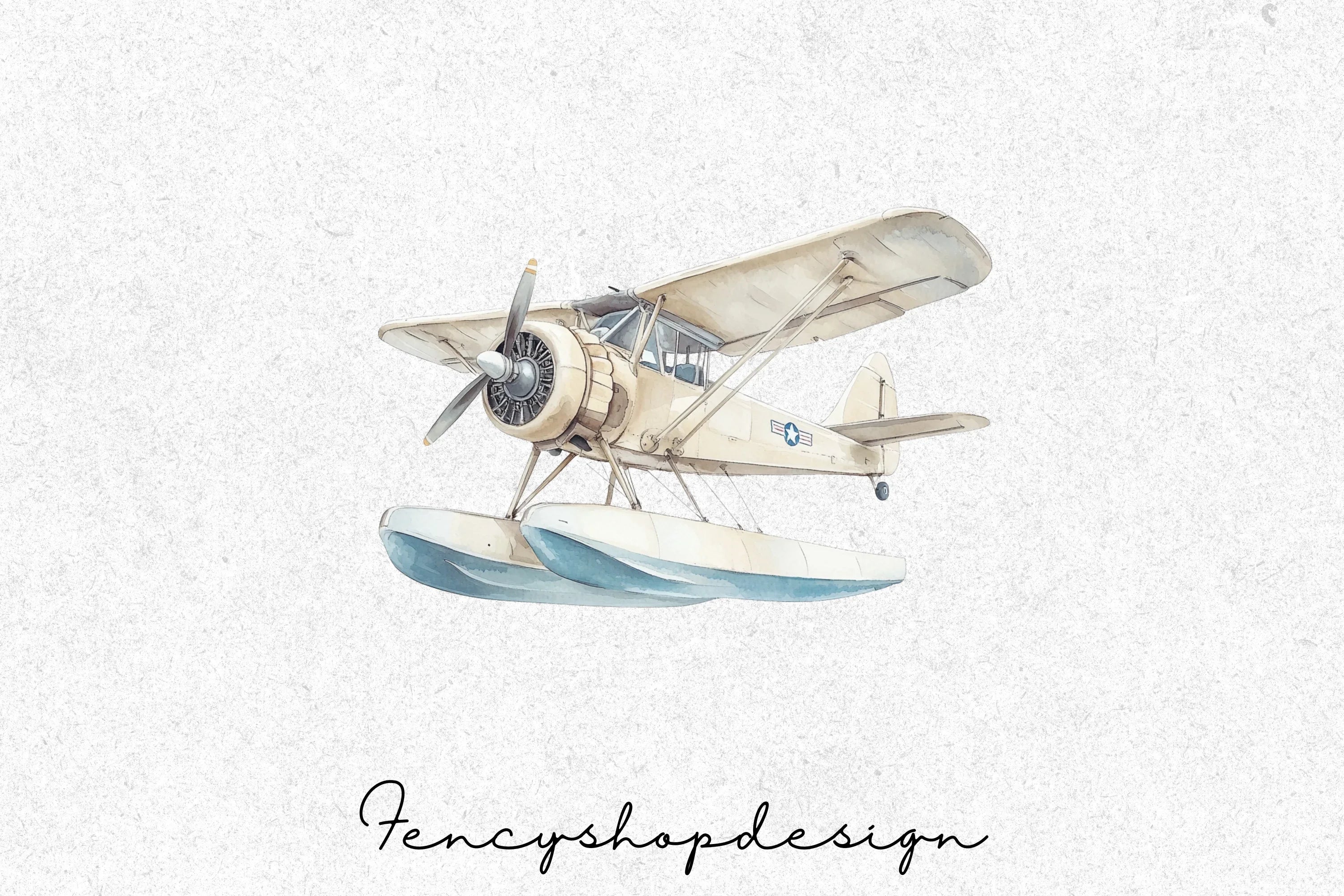 Vintage Seaplane Clipart Bundle - Image 7