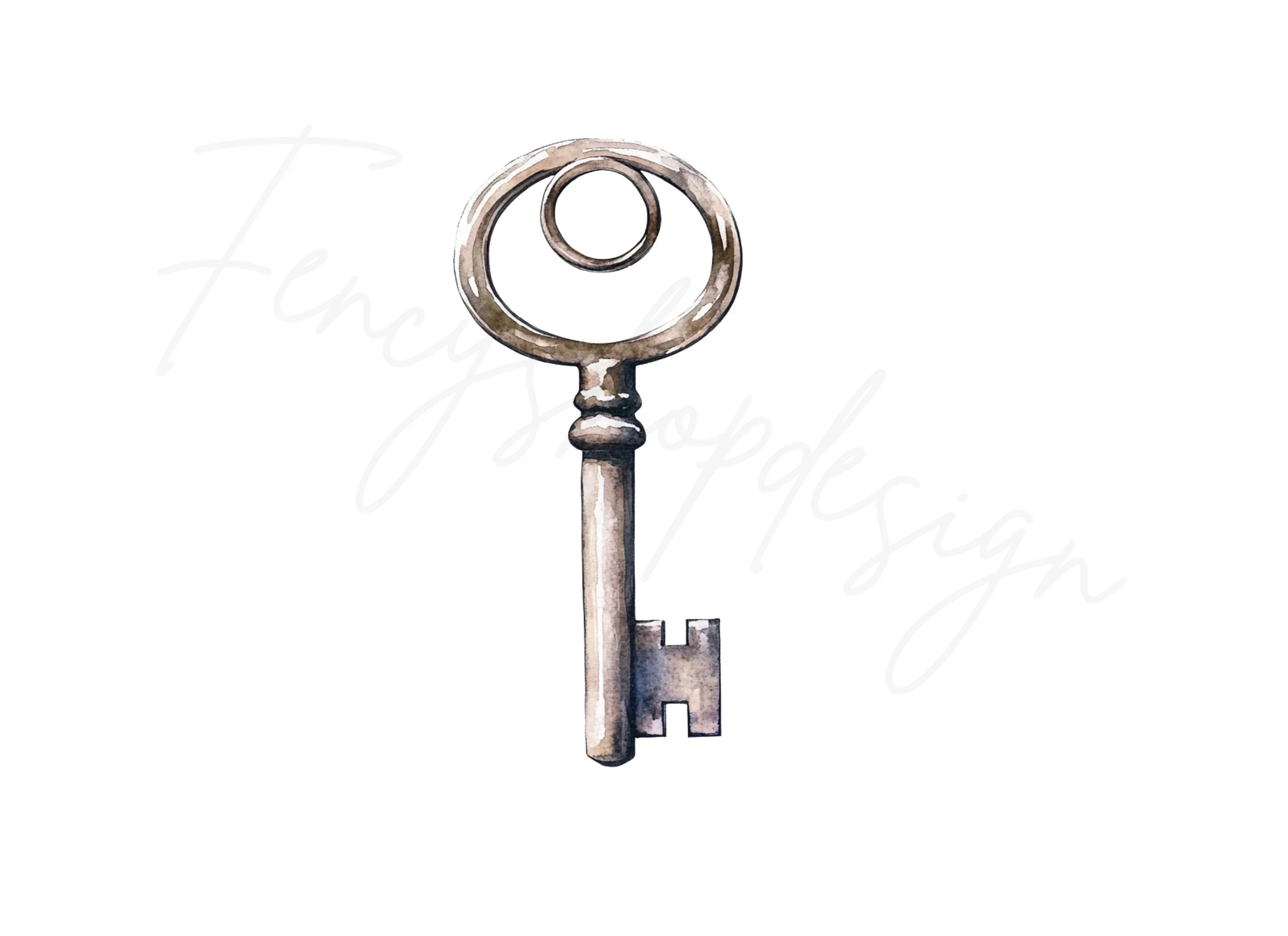 Vintage Skeleton Key Clipart Bundle - Image 3