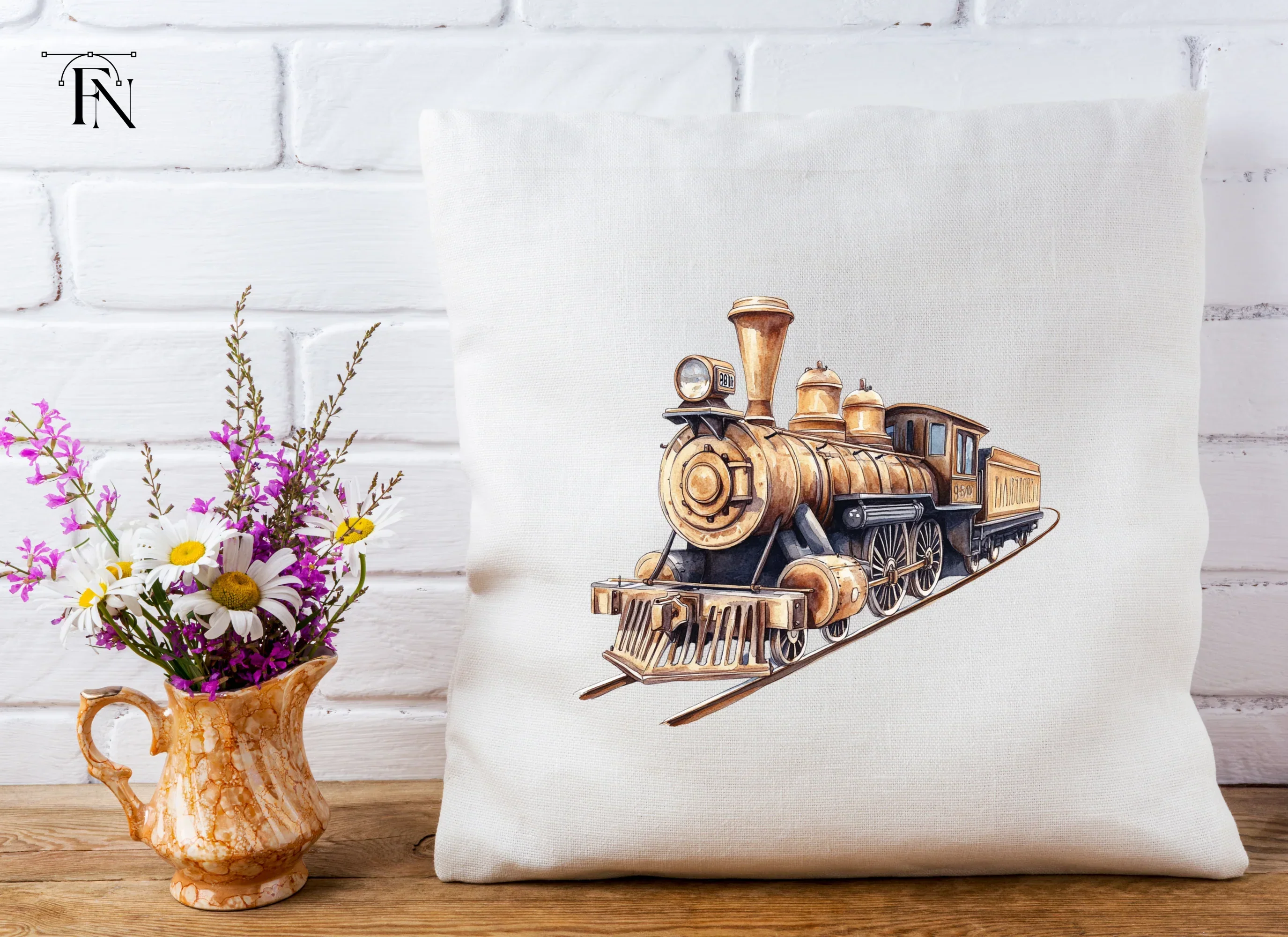 Vintage Steam Train Clipart Bundle - Image 5