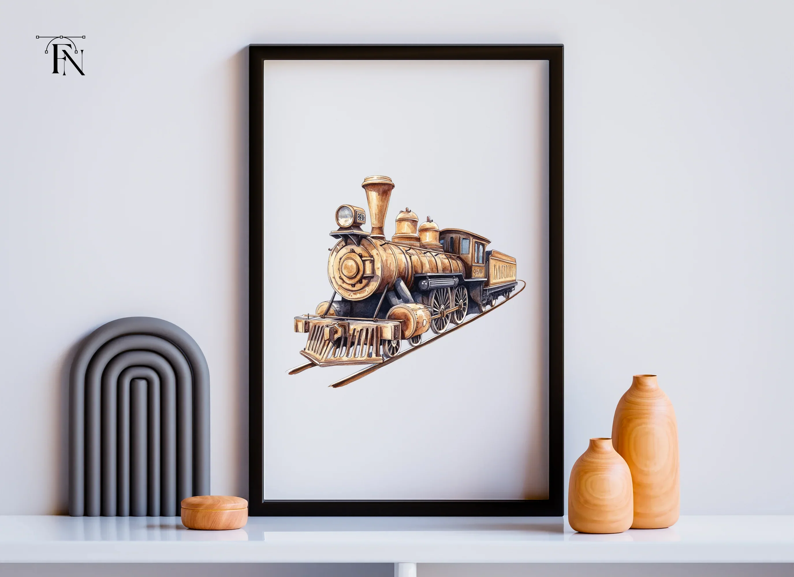 Vintage Steam Train Clipart Bundle - Image 6