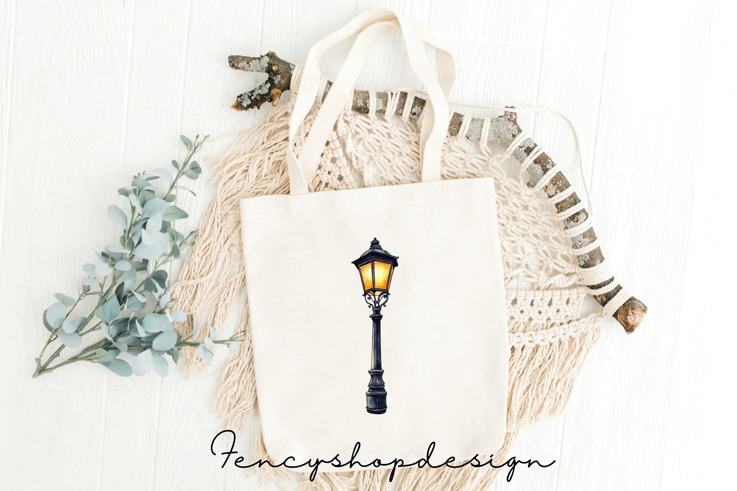 Vintage Street Lamp Clipart Bundle - Image 2