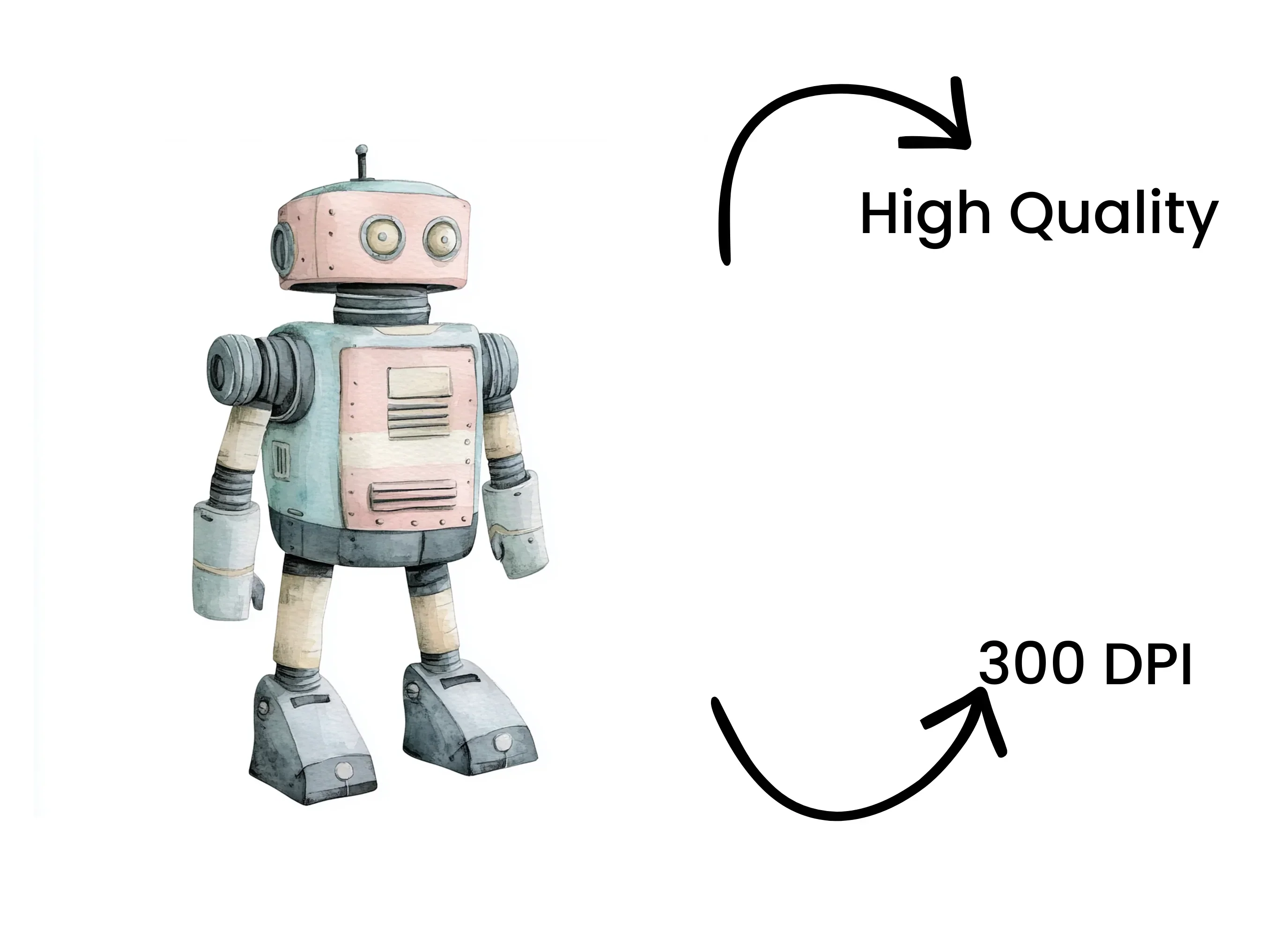 Vintage Style Robot Clipart Bundle - Image 4