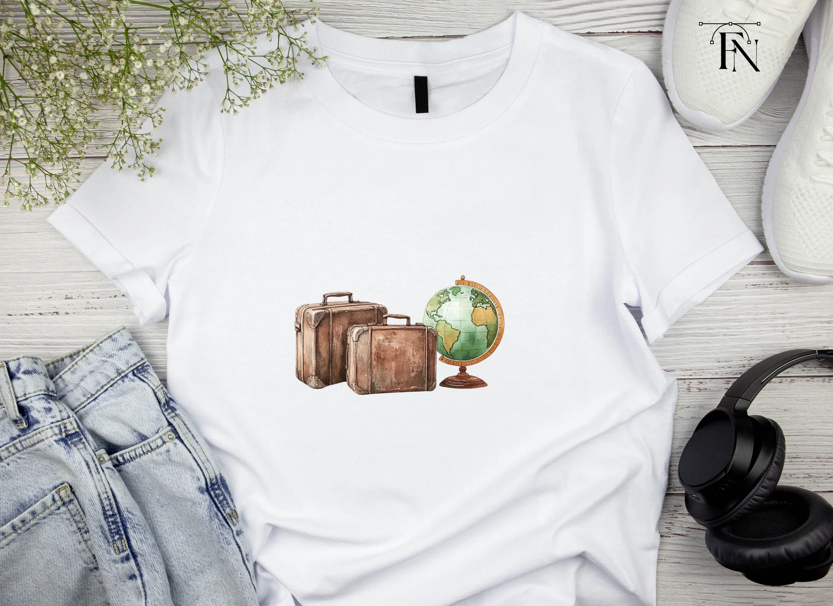 Vintage Travel Globes Clipart Bundle - Image 4