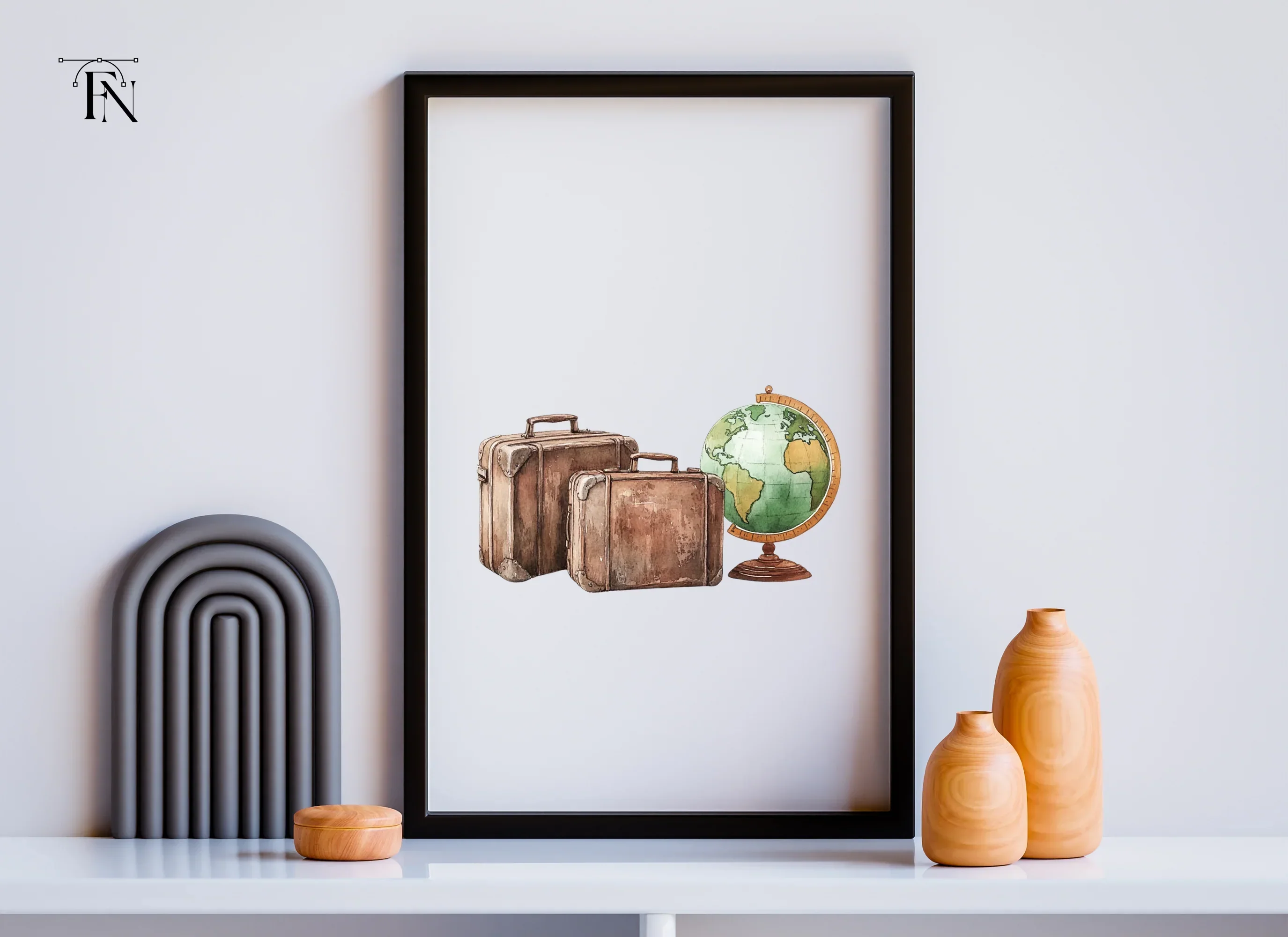 Vintage Travel Globes Clipart Bundle - Image 6