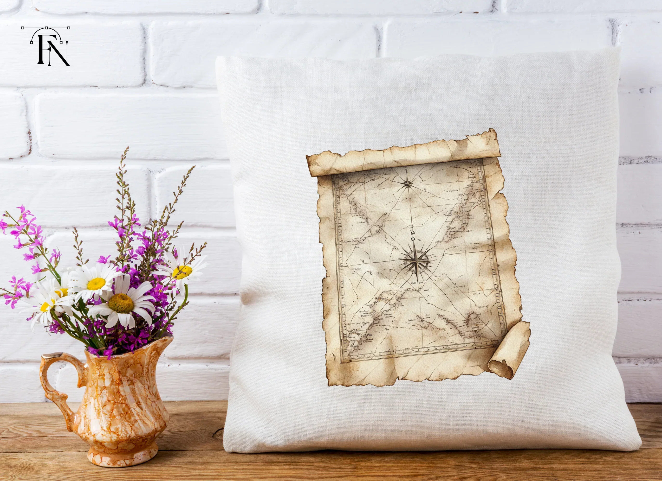 Vintage Treasure Map Clipart Bundle - Image 5