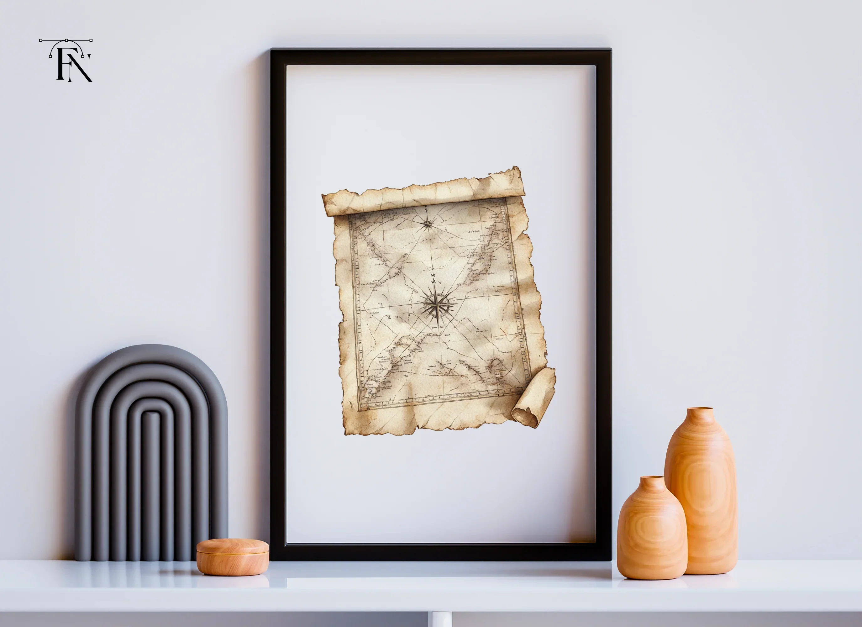 Vintage Treasure Map Clipart Bundle - Image 6