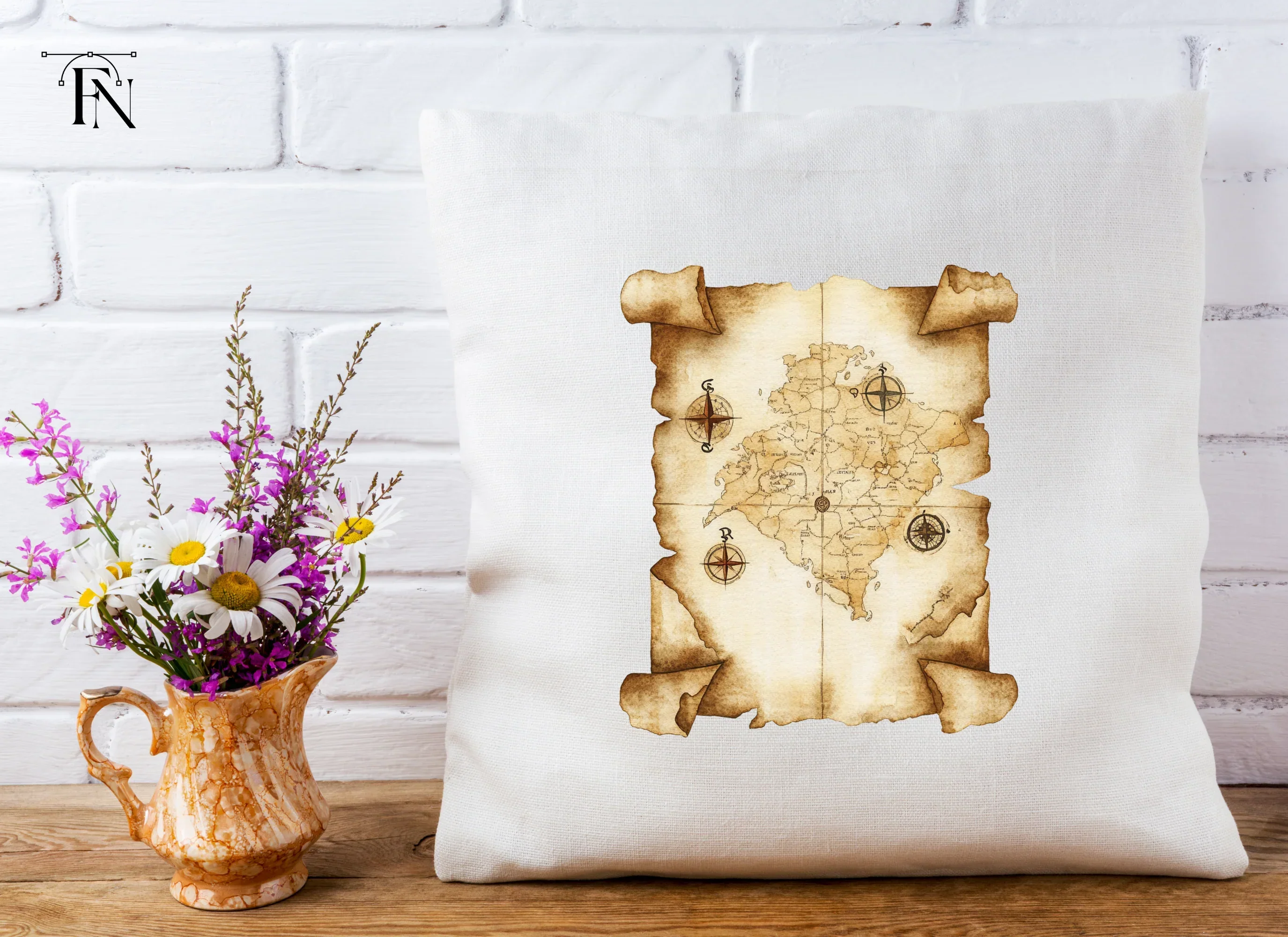Vintage Treasure Map Clipart Bundle - Image 5