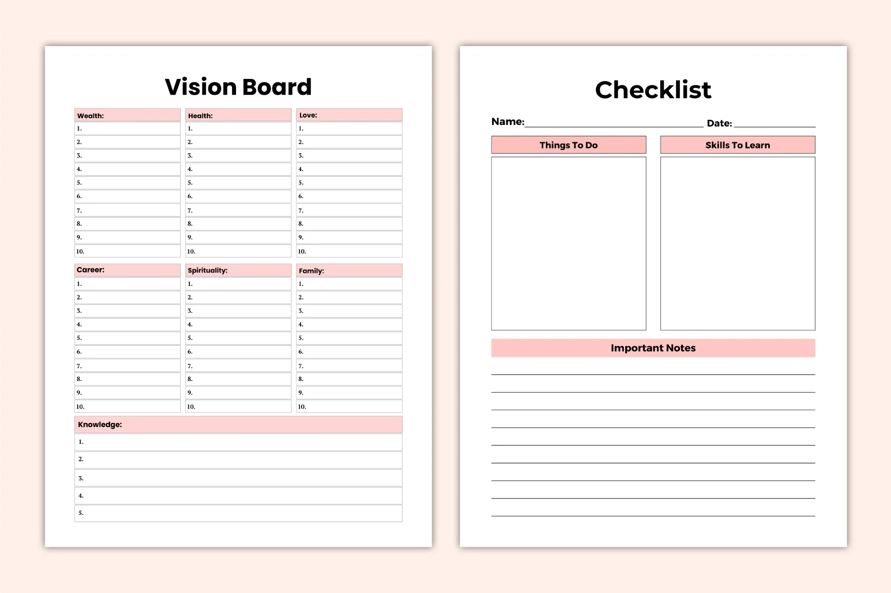 Vision Mapping Goal Planner - Image 2