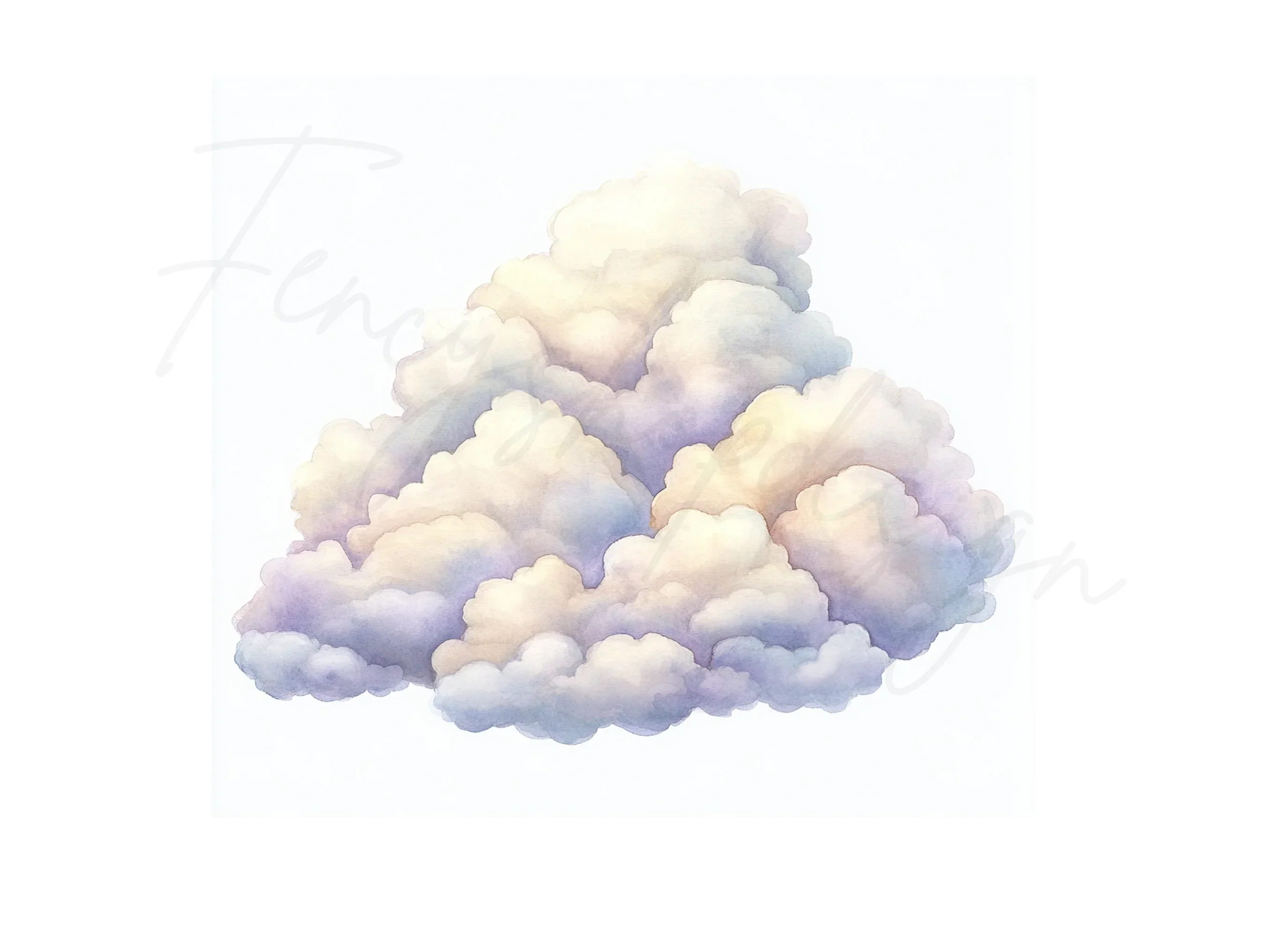Volumetric Cloud Illustrations Clipart Bundle - Image 2