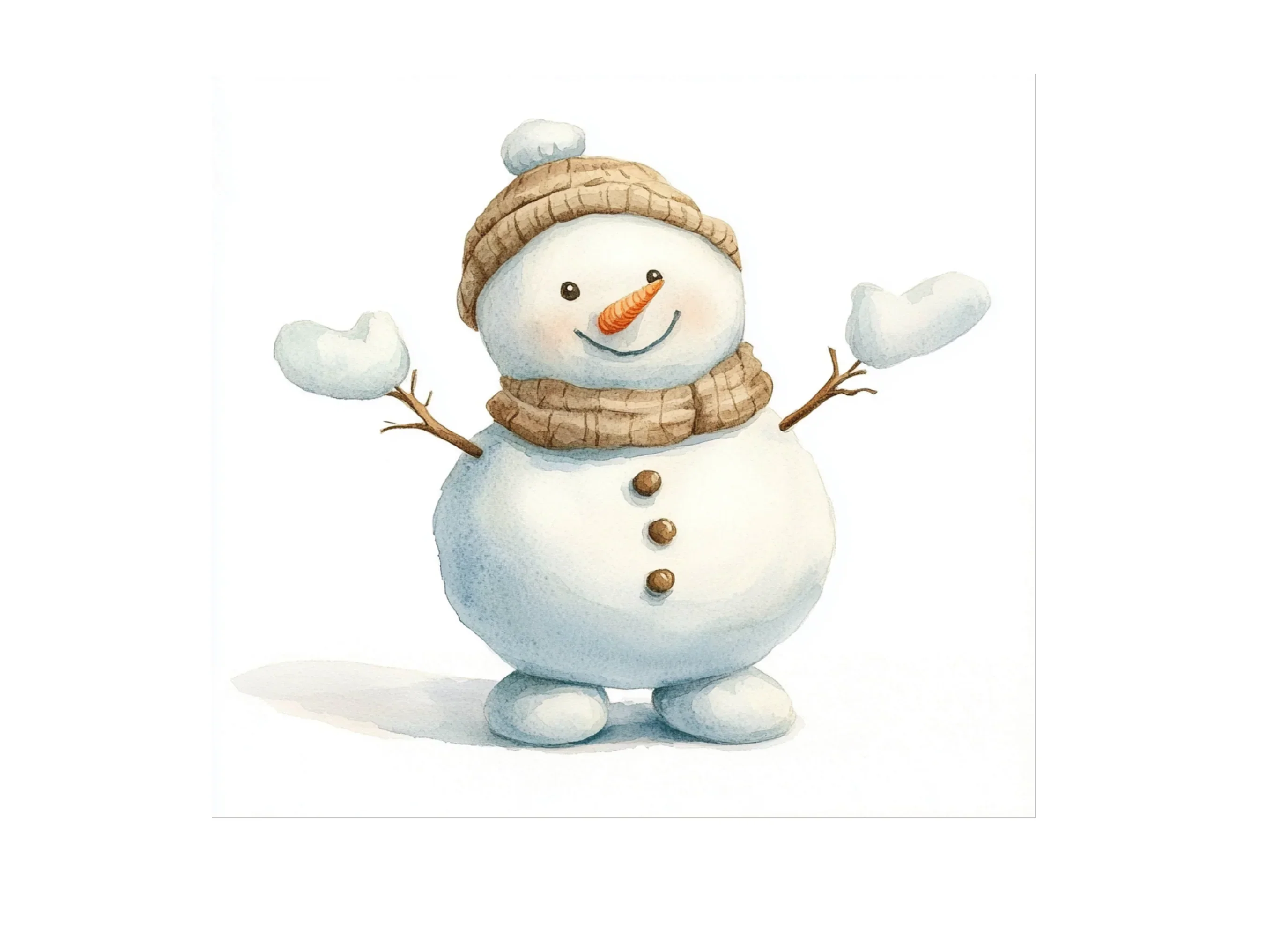 Warm Toned Snowman Clipart Bundle - Image 3