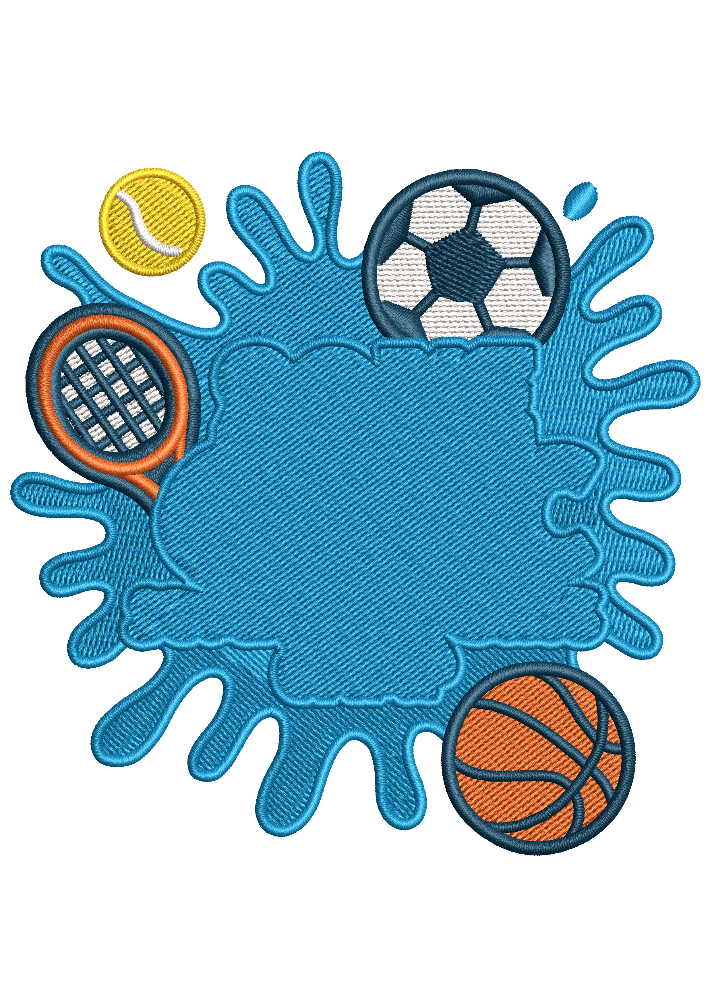 Water Sports Embroidery Design